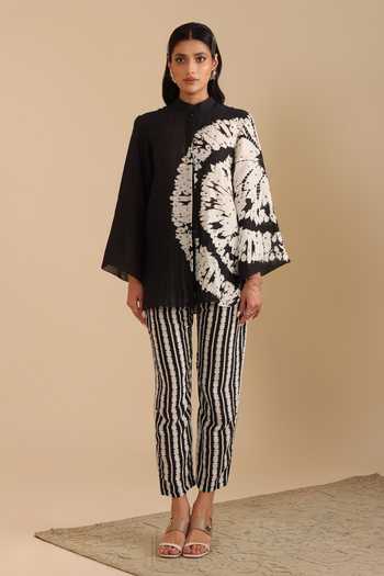 Soup By Sougat Paul Naqsh Geometric Pattern Shirt Kurta & Pant Set 