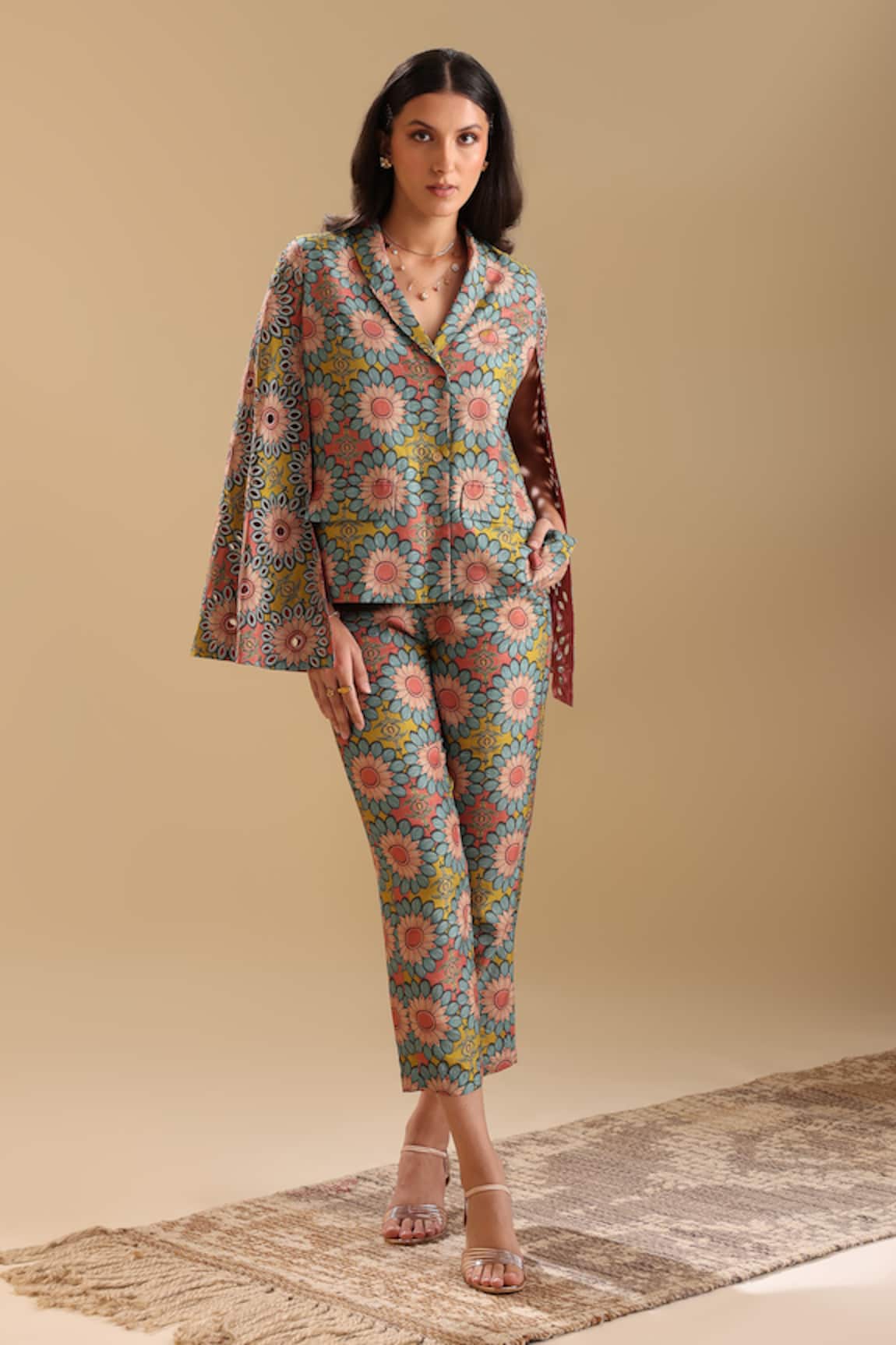 Soup By Sougat Paul Eraya Floral Bloom Print Blazer With Pant 