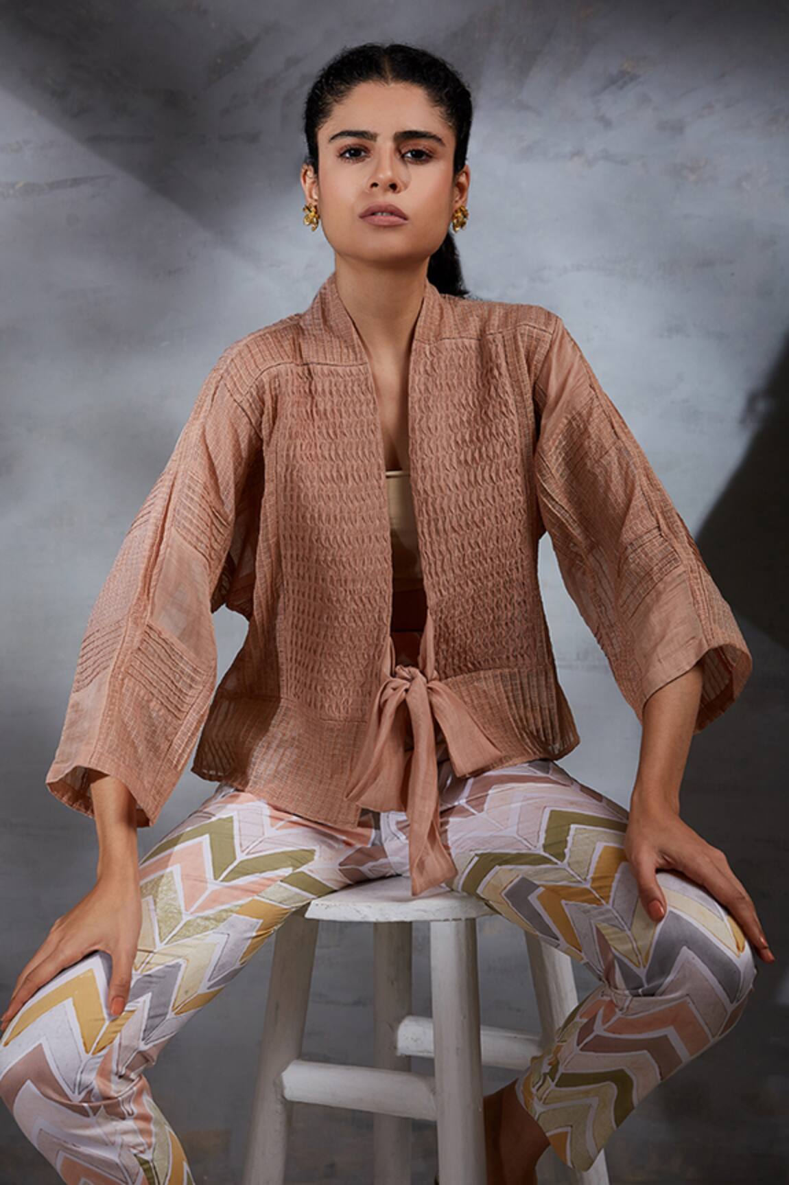 Shikha Malik Bhavah Hand Pleated Shrug 