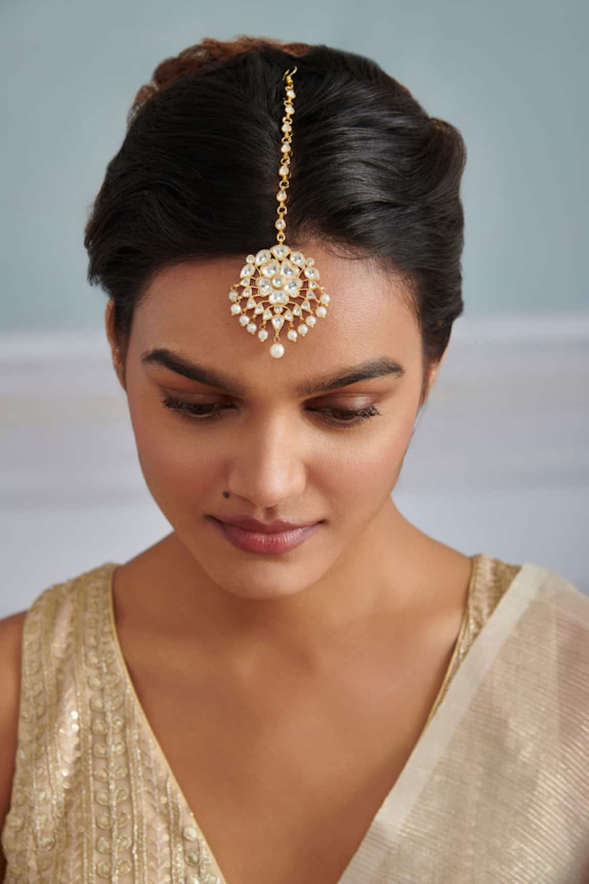 Paisley Pop Kundan Embellished Maangtikka 