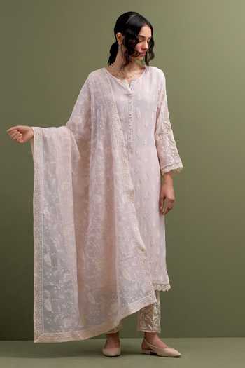 Anantaa By Roohi Flora Butta Embroidered Kurta Pant Set 