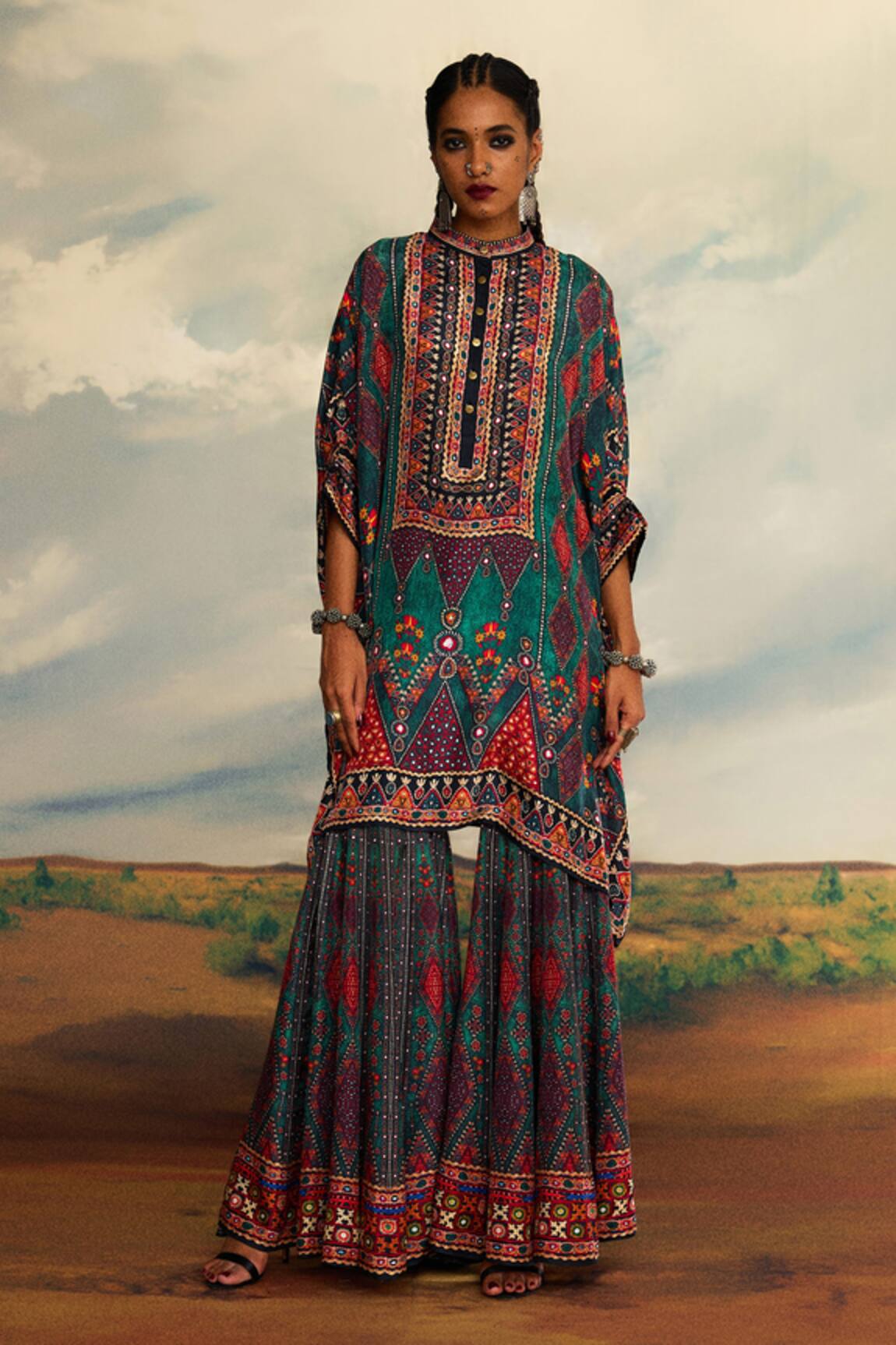 Rajdeep Ranawat Embroidered Placket Tunic 