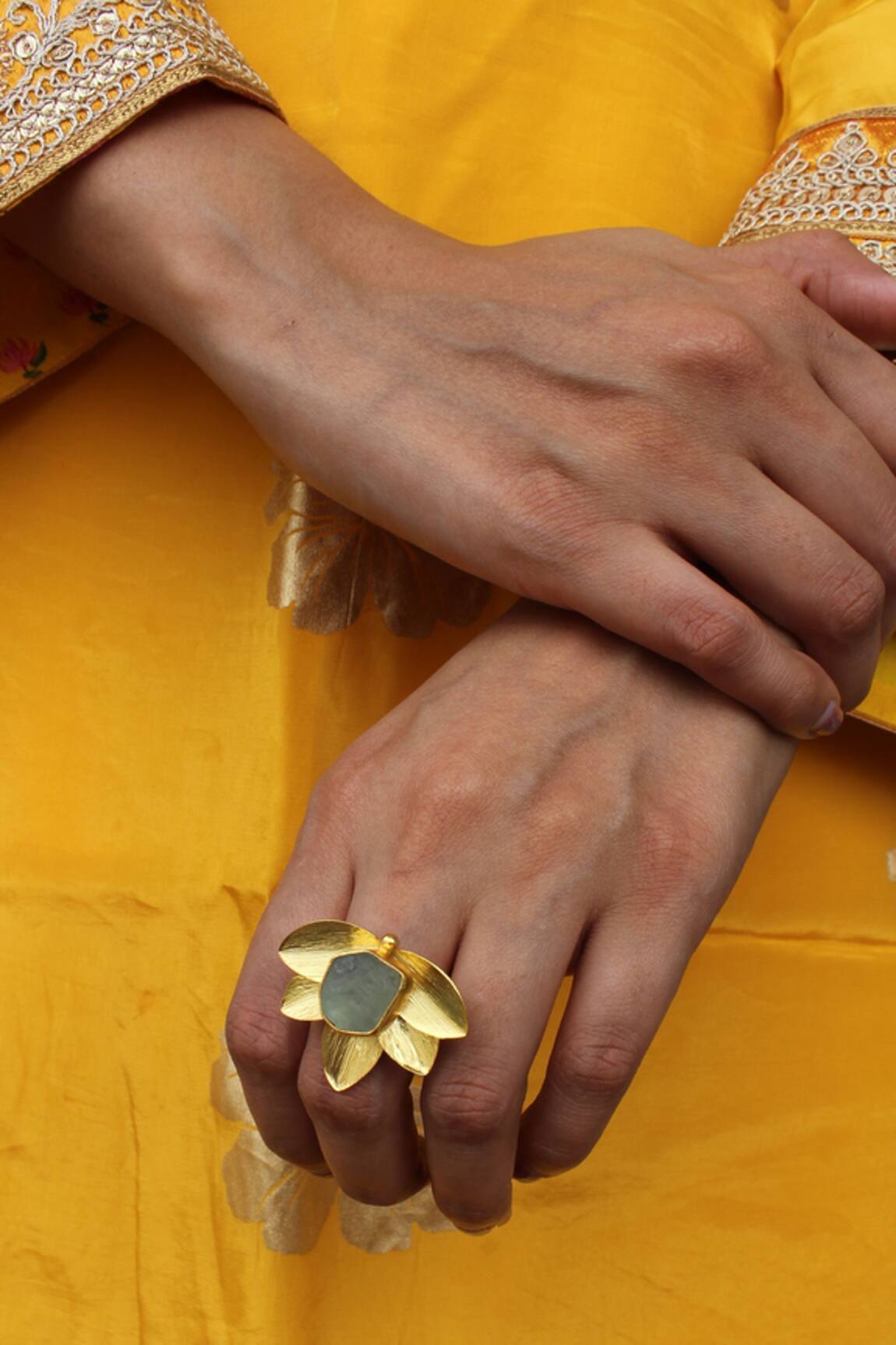 Heena Mittal Petal Carved Ring 