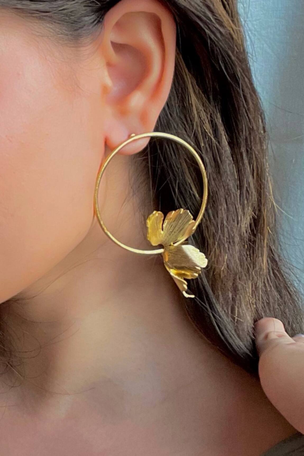 Heena Mittal Fiore Girdle Petal Hoops 