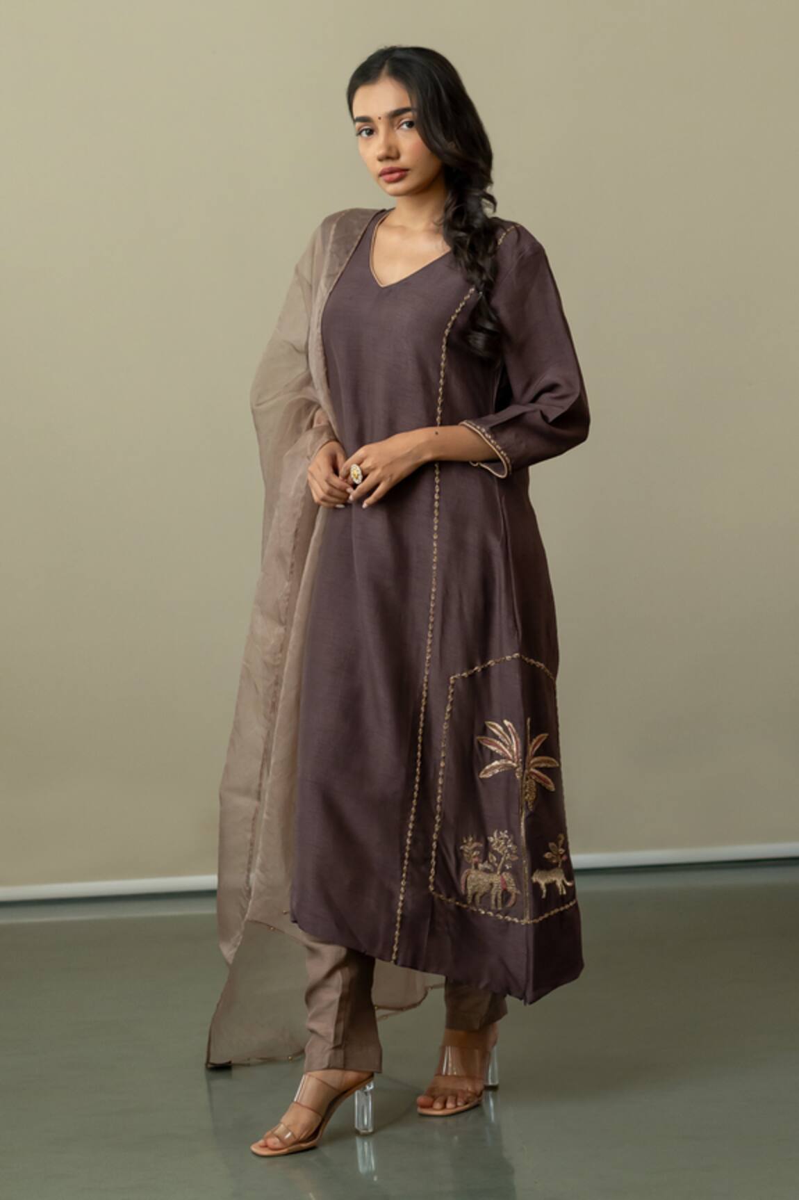 World of Sugandh Jungle Safari Embroidered Kurta Set 