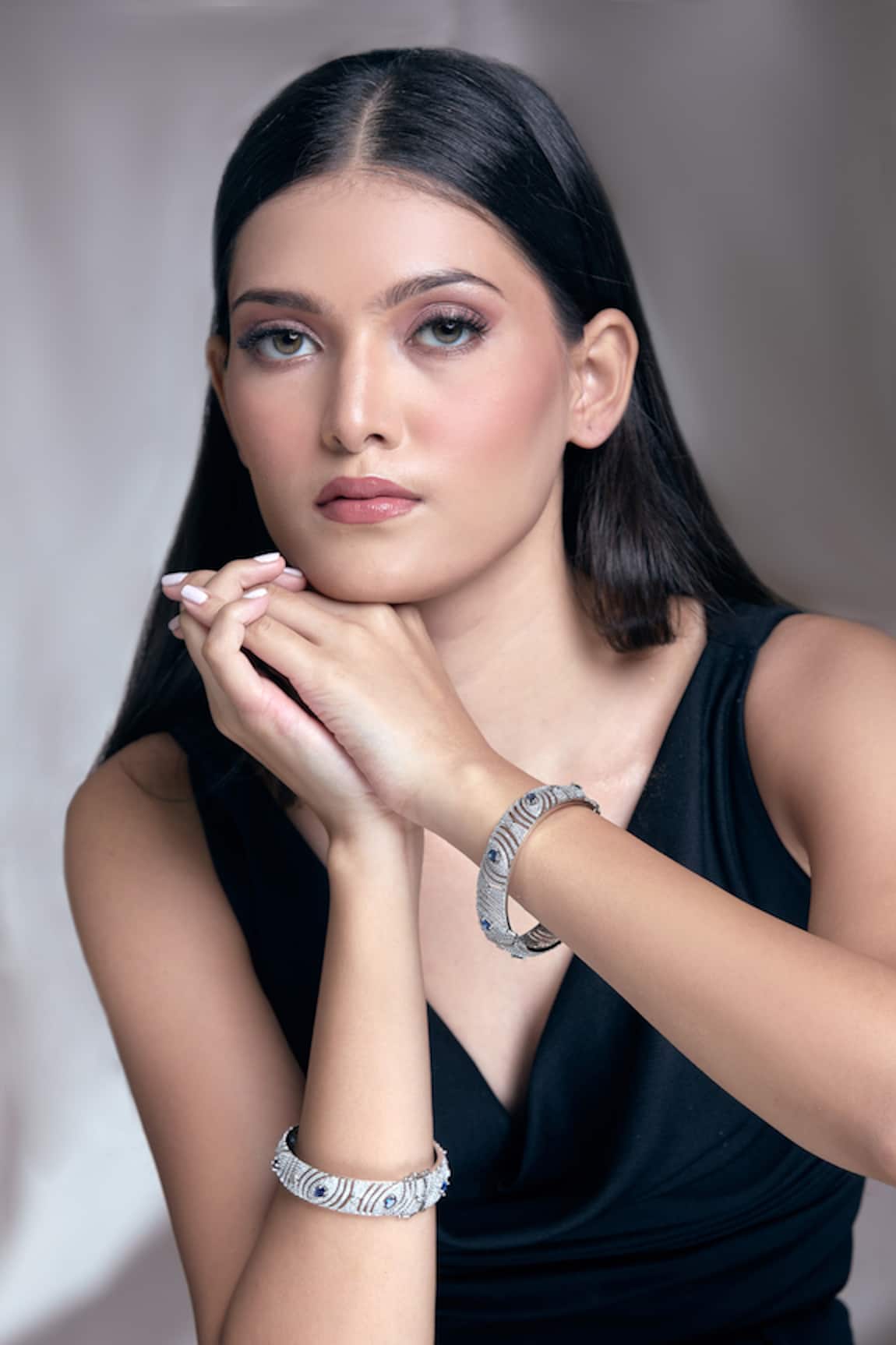 Moh-Maya By Disha Khatri Moissanite Embellished Bangles - Set of 2