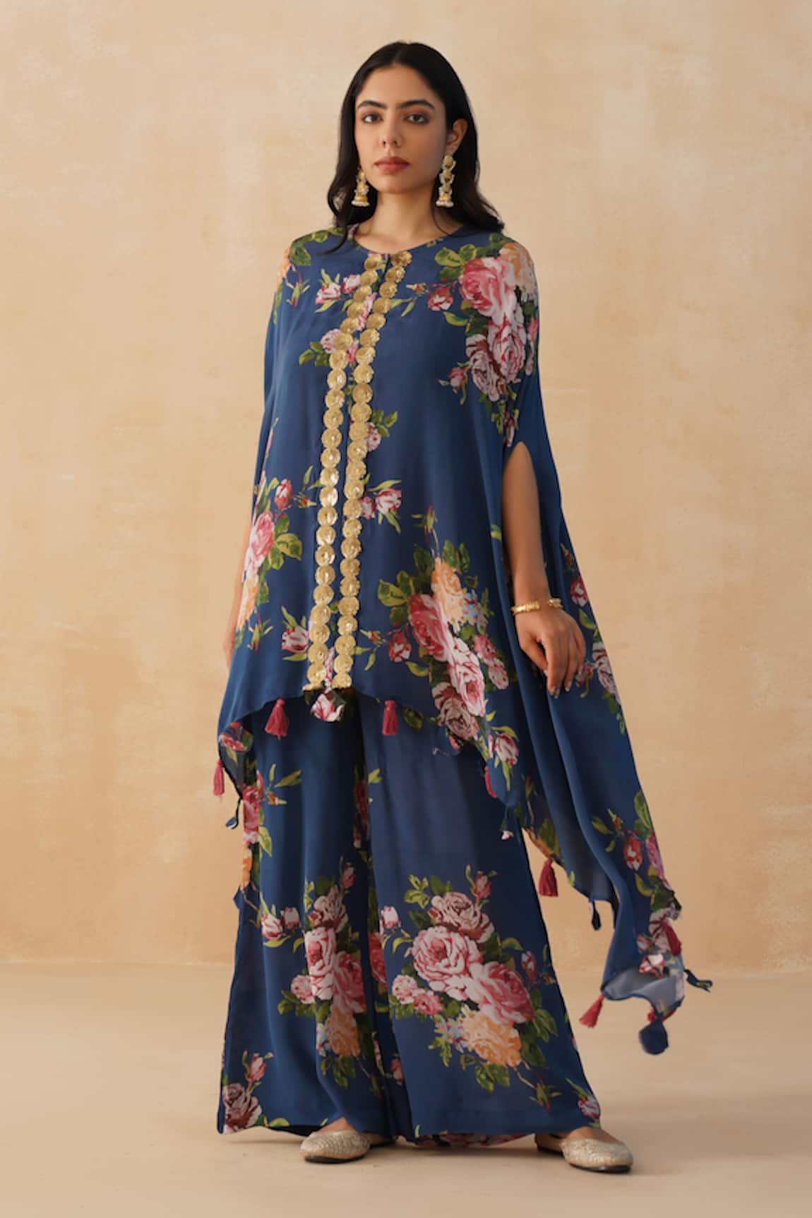 Palak & Mehak Floral Print Kaftan Pant Set