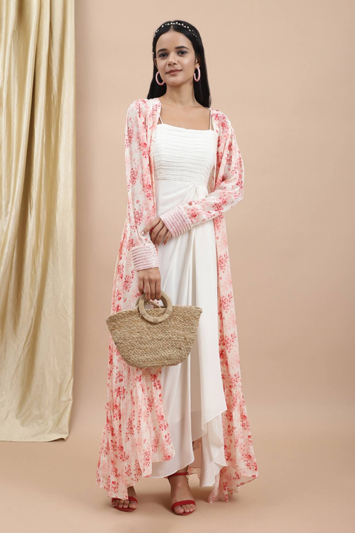 Ewoke Rosalind Draped Dress With Cape