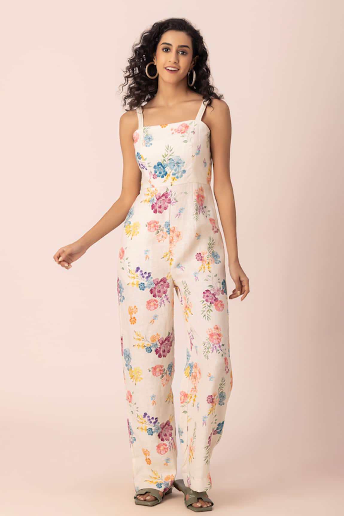 Ewoke Petal Pop Print Jumpsuit 