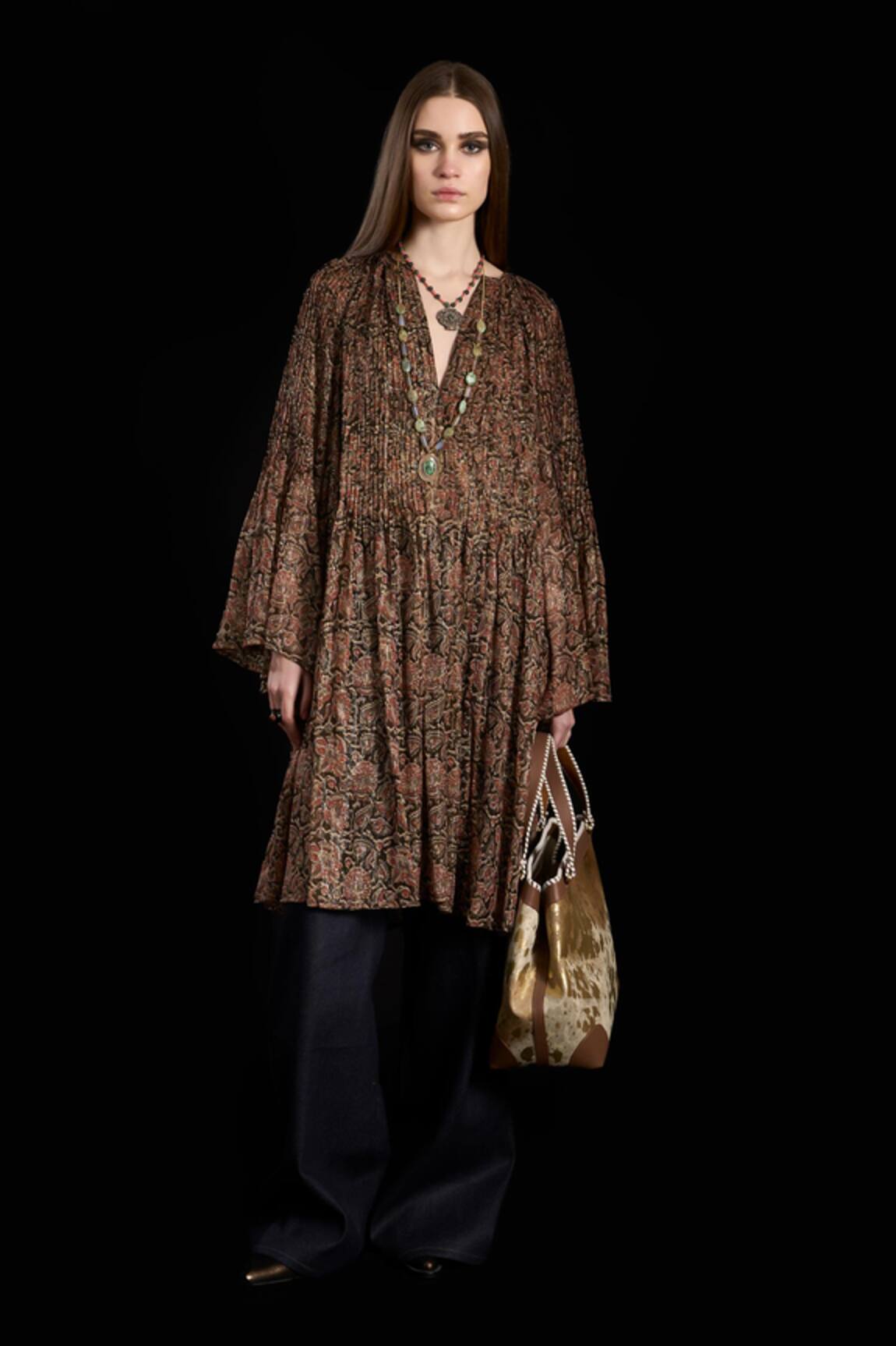 Rara Avis Eurasian Pleat Detailed Dress