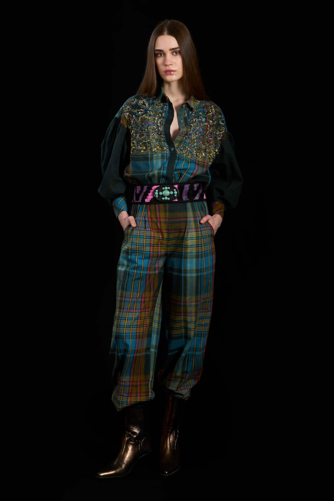Rara Avis Indus Multi Checkered Pant 