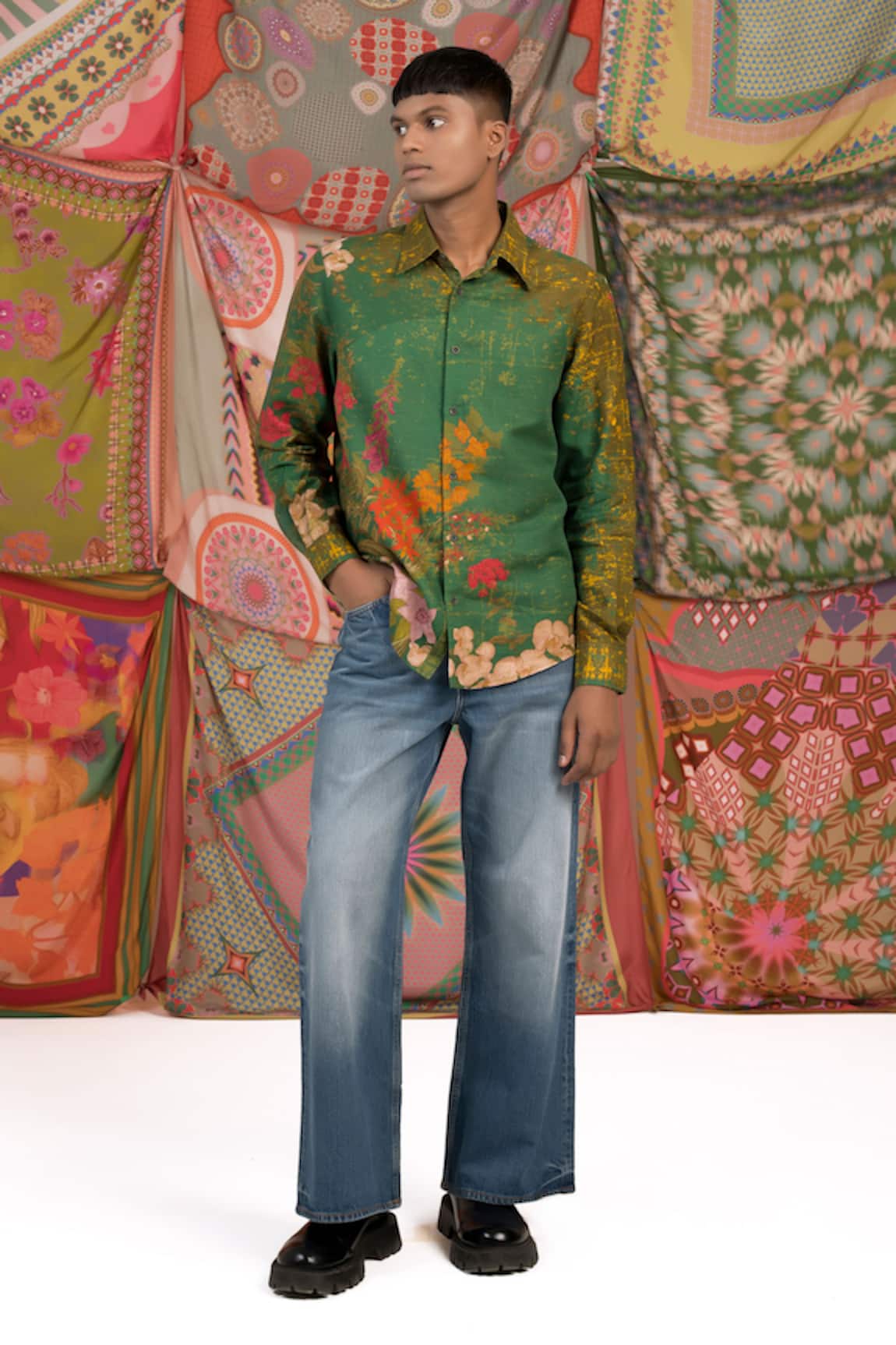 Siddhartha Bansal Wayfarer Linen Printed Shirt