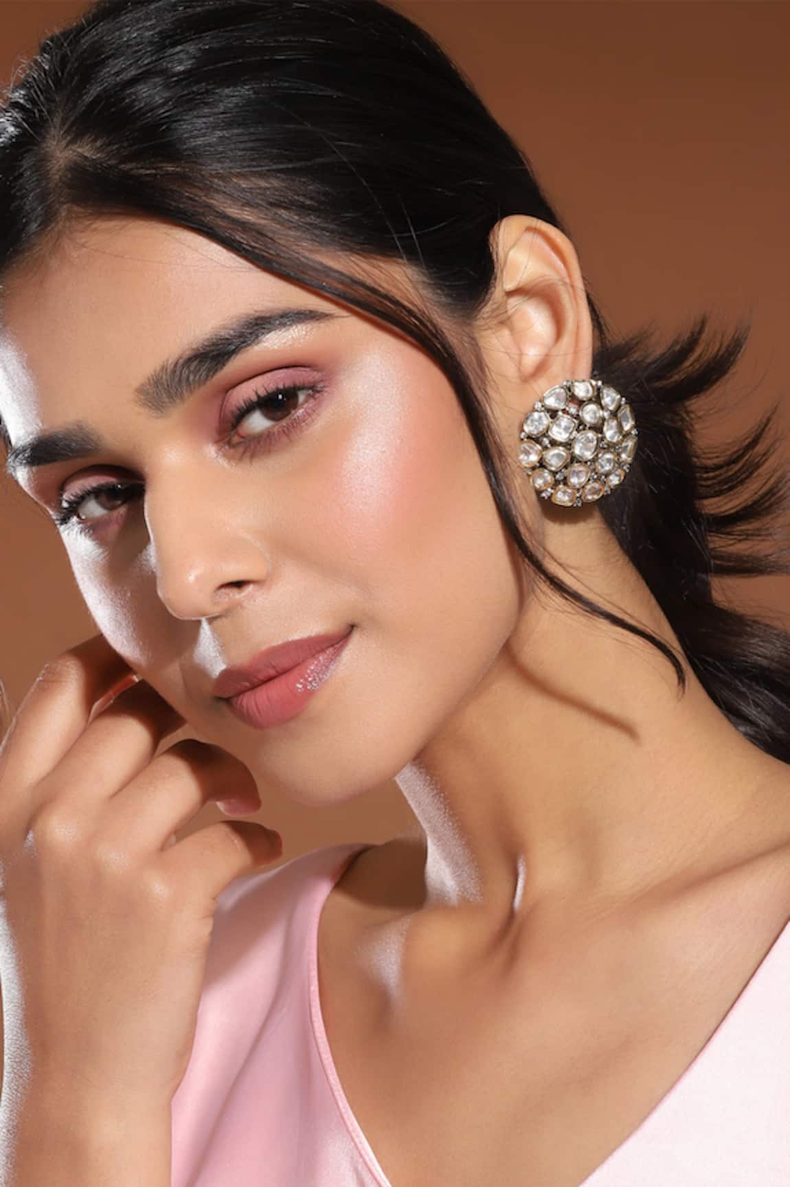 Ruby Raang Kundan Studs 