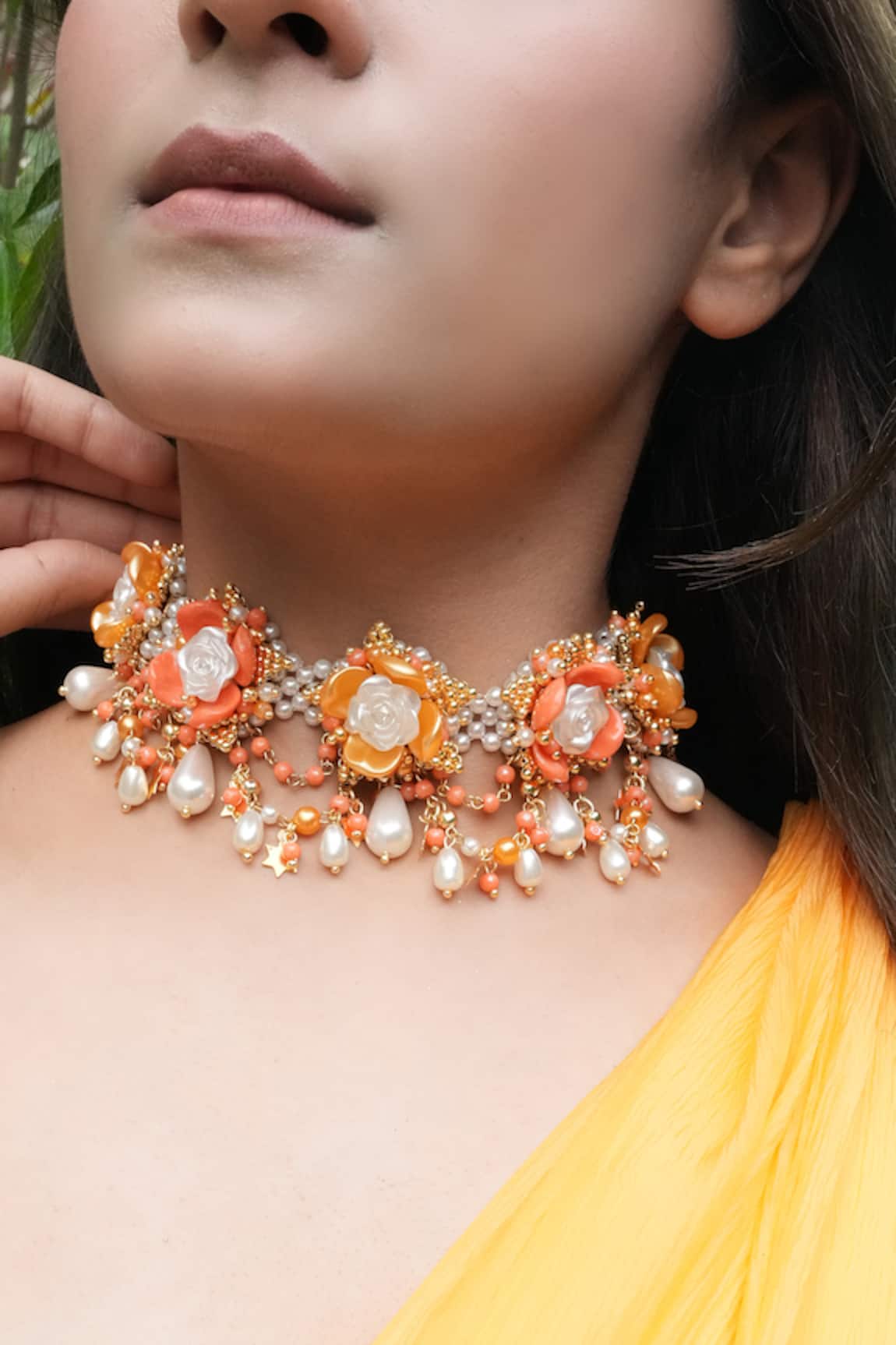 Vaidaan Samyuta Floral Hand Embroidered Choker 