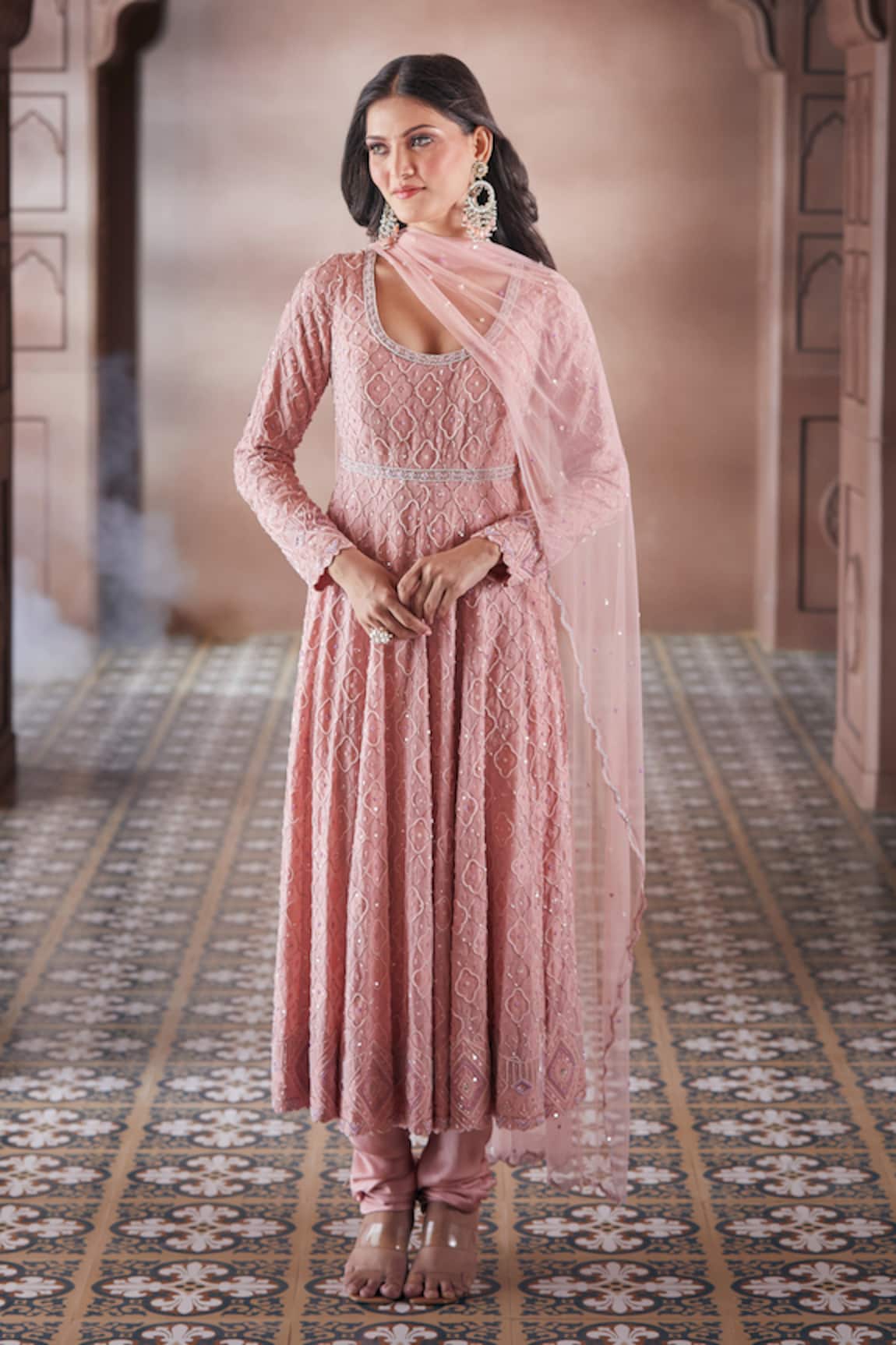 Aariyana Couture Pearl Embroidered Anarkali Set