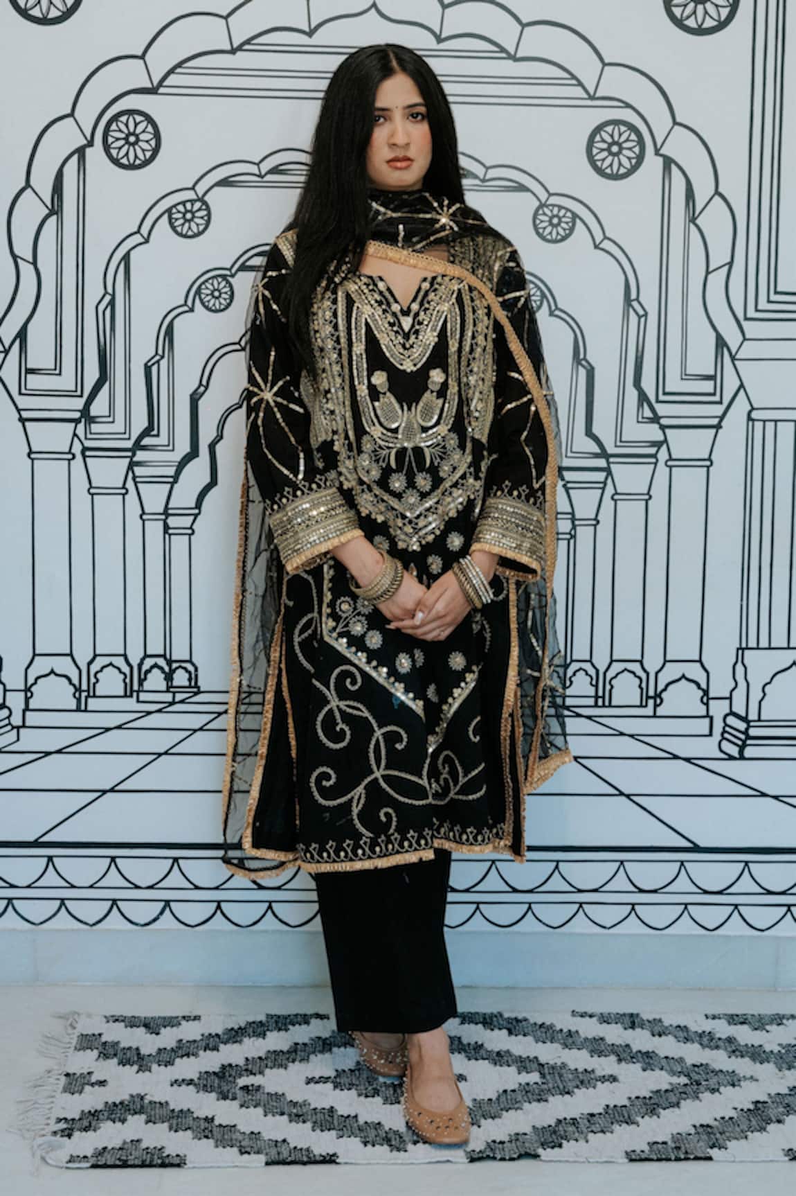 Gulabo Jaipur Marina Aari Embroidered Kurta Set 