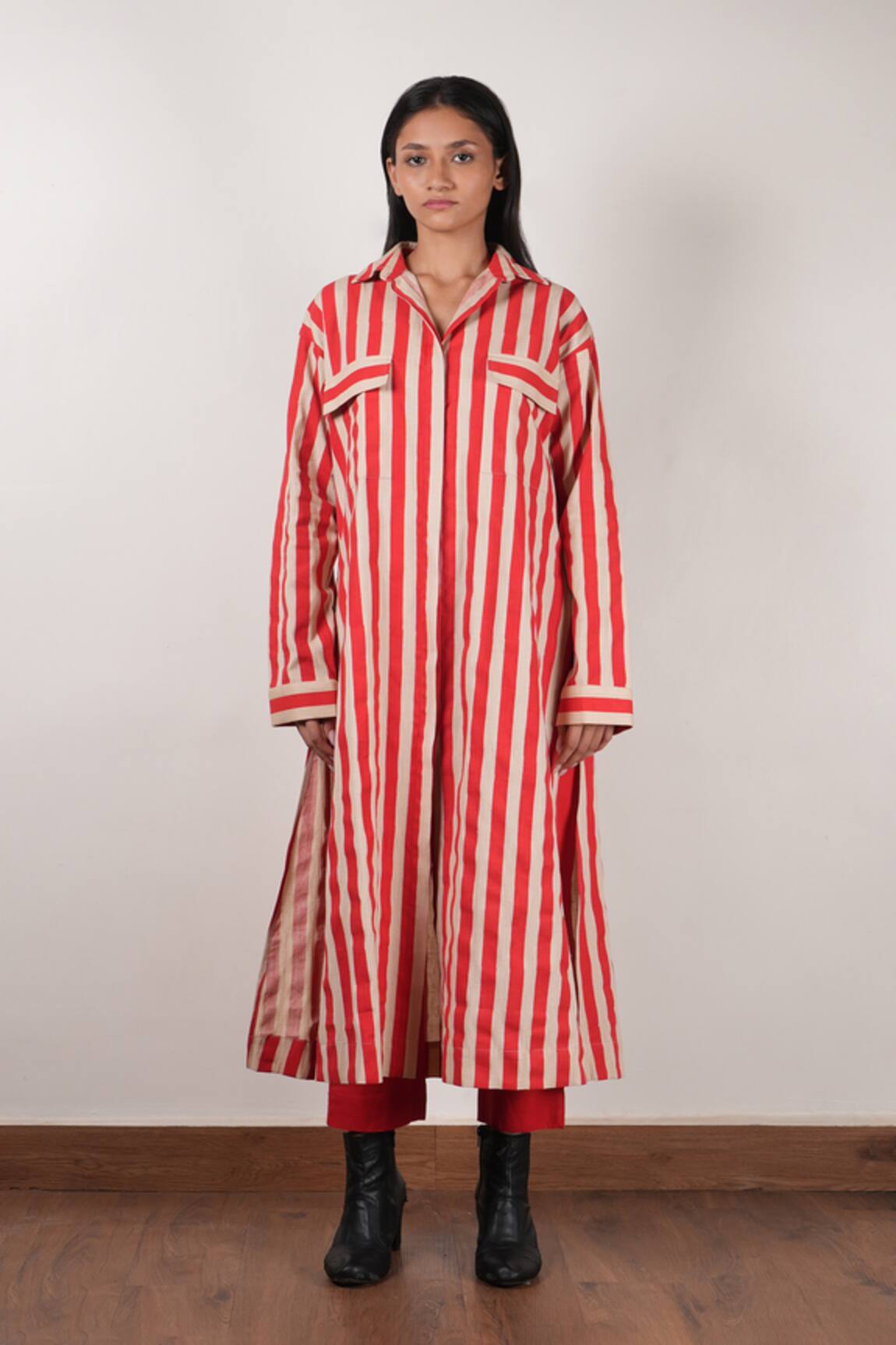 MATI Stripe Print Tunic With Pant 