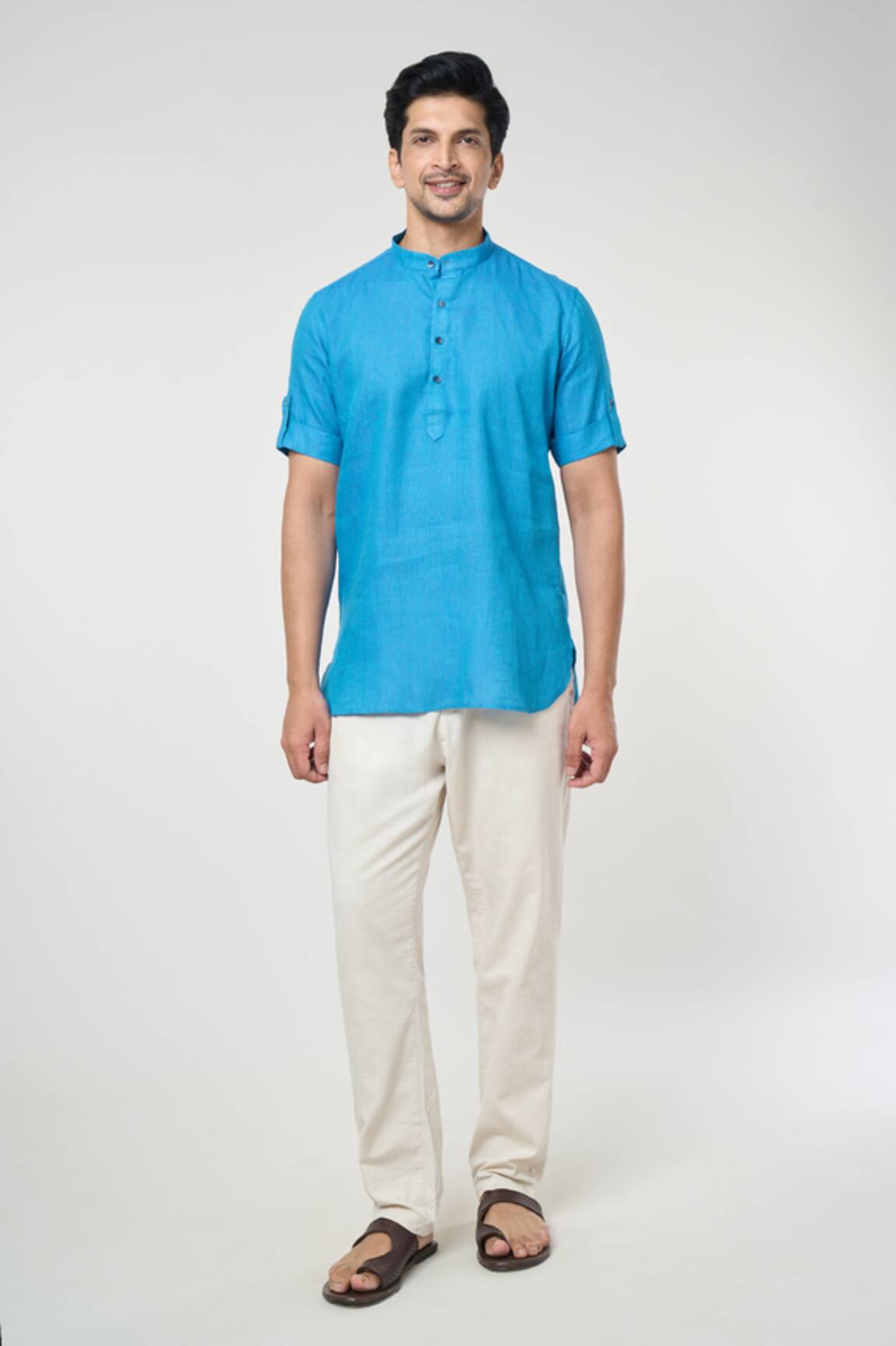 Arihant Rai Sinha Full Sleeves Linen Kurta 