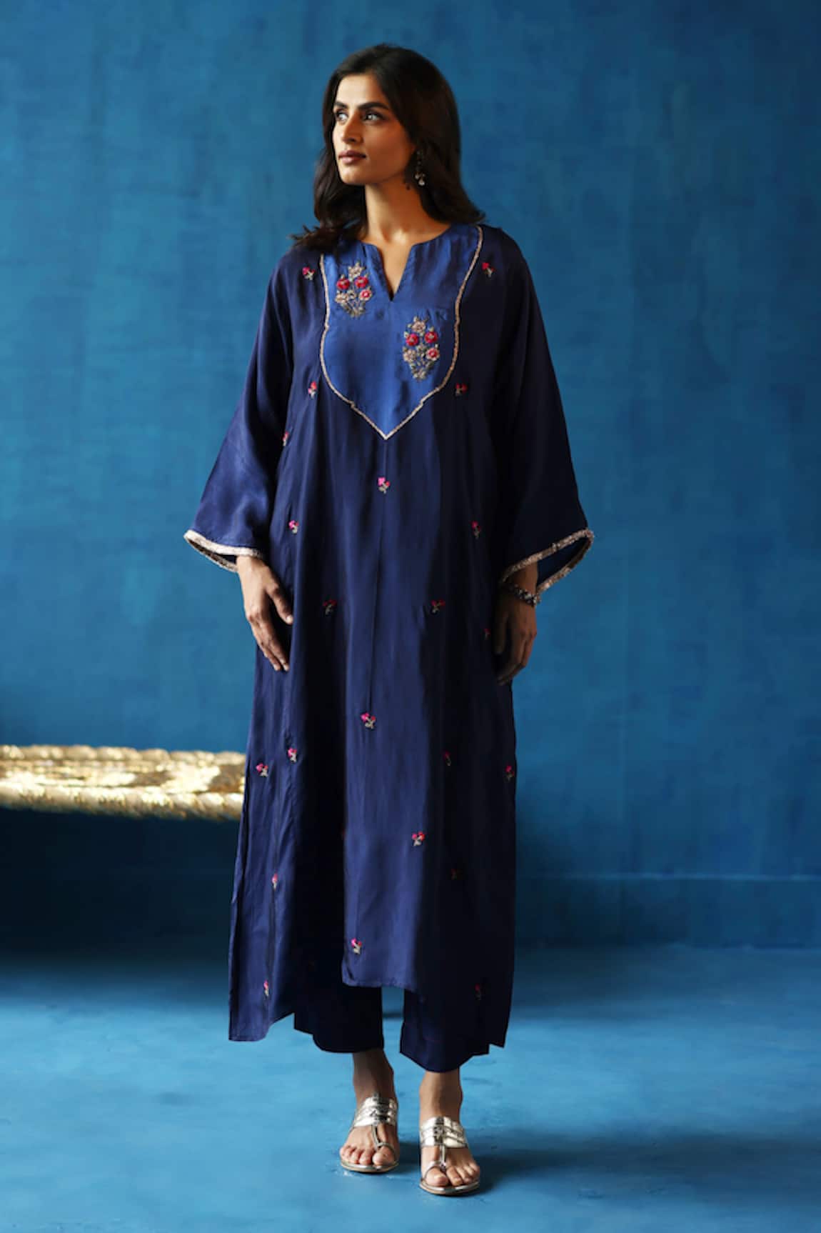 Begum Imly Flower Yoke Embroidered Phiran & Pant Set