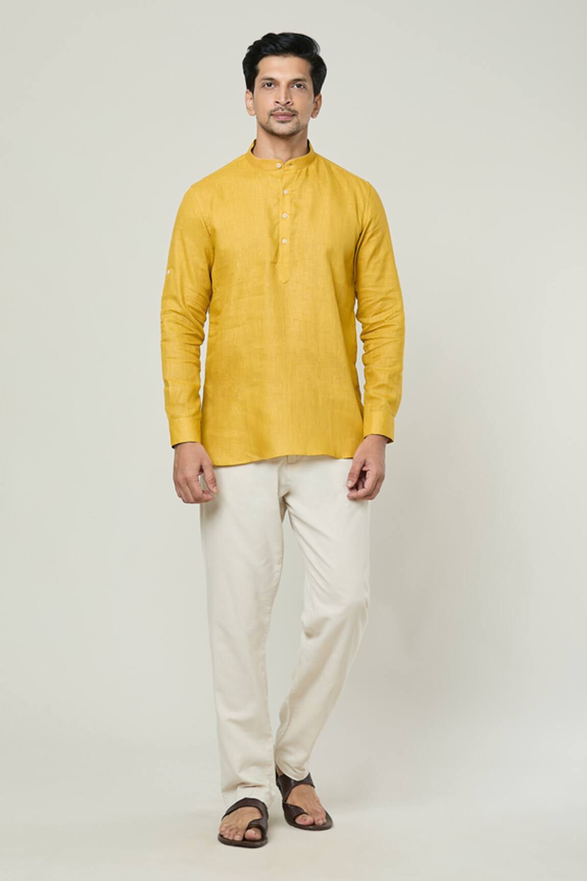 Arihant Rai Sinha Linen Plain Kurta 