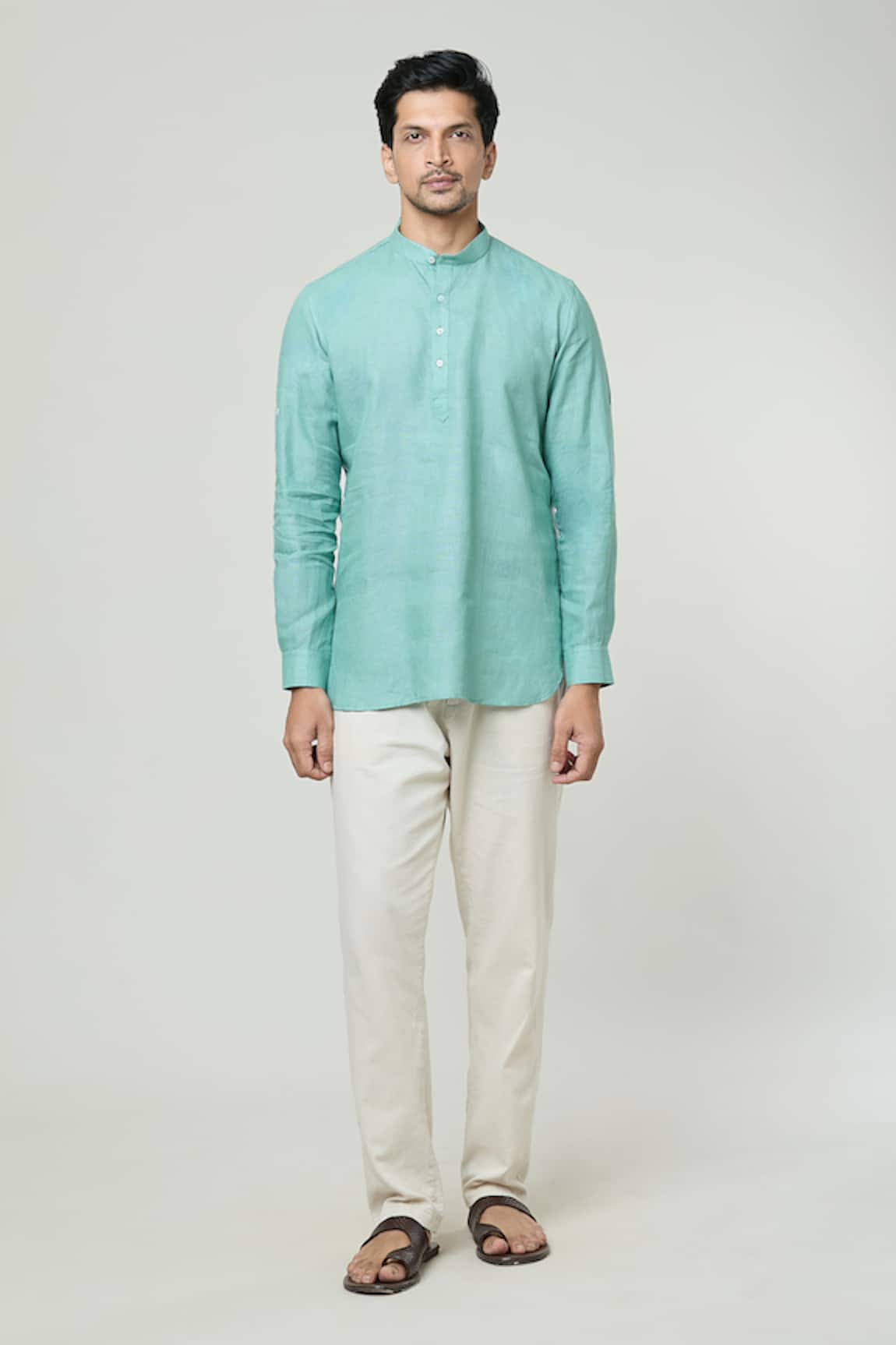 Arihant Rai Sinha Linen Full Sleeve Kurta 