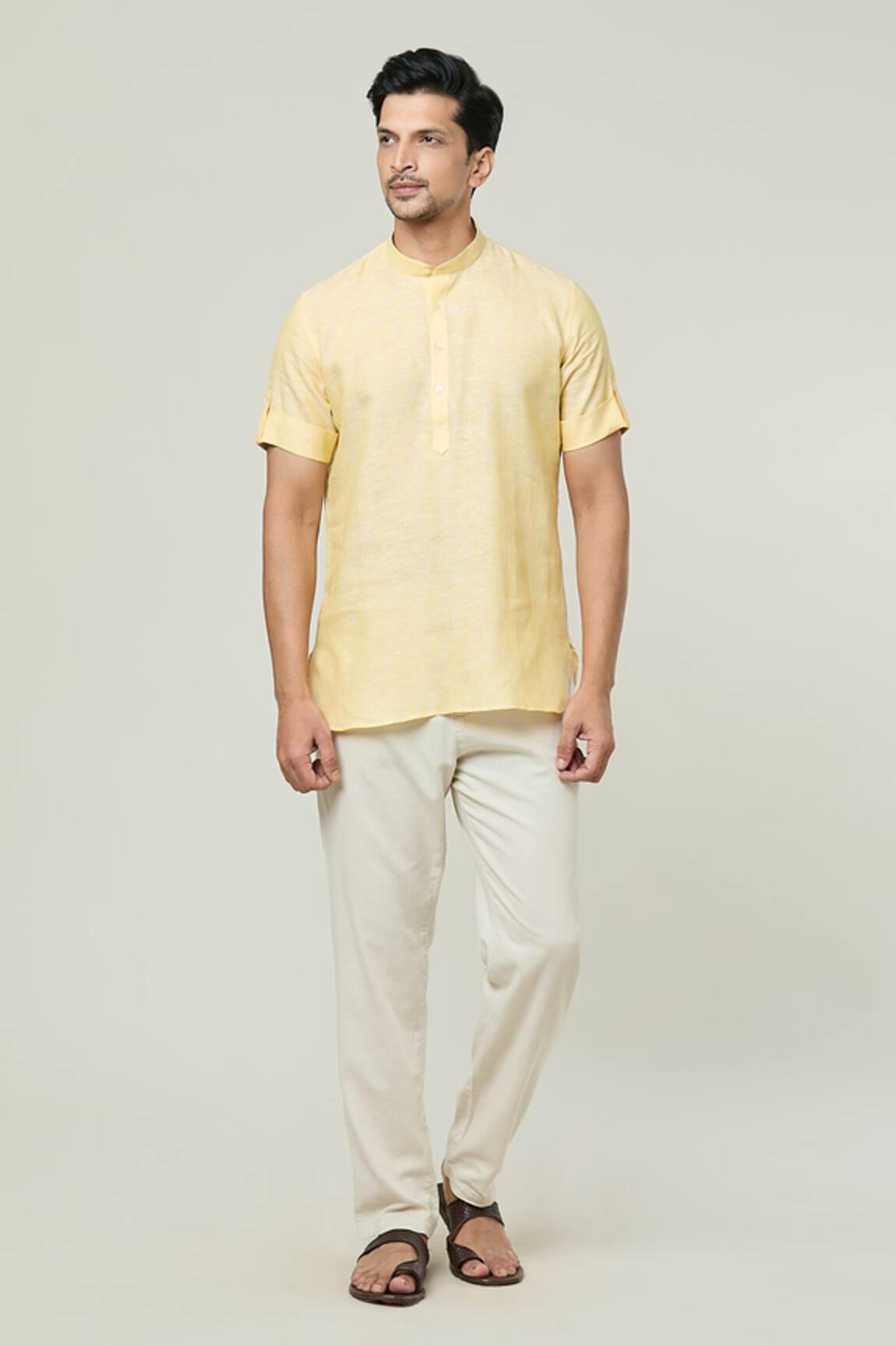 Arihant Rai Sinha Linen Plain Kurta 