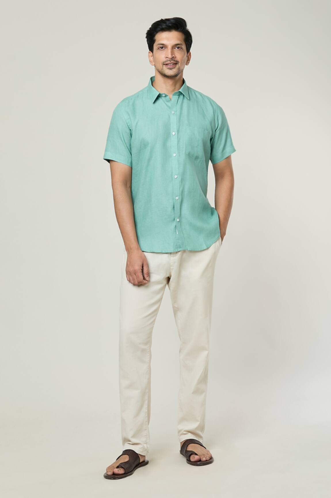 Aryavir Malhotra Plain Half Sleeves Shirt