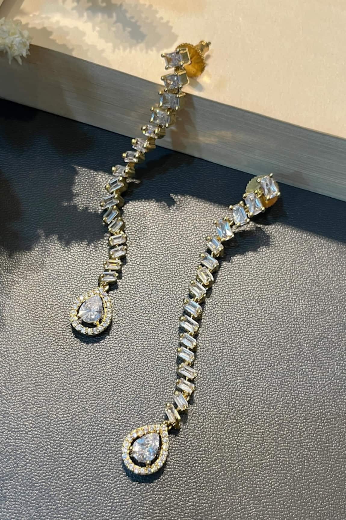 Prestones Zircon Embellished Earrings