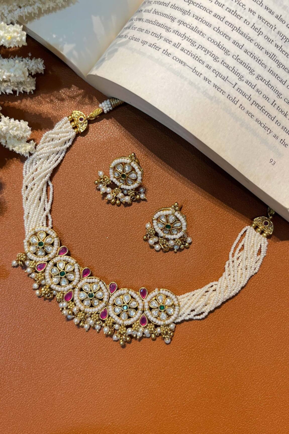 Prestones Temple Multistrand Choker Necklace Set 