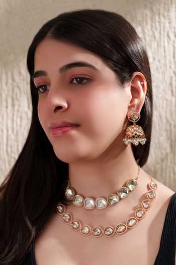 Zevar By Geeta Polki Embellished Layered Necklace Set