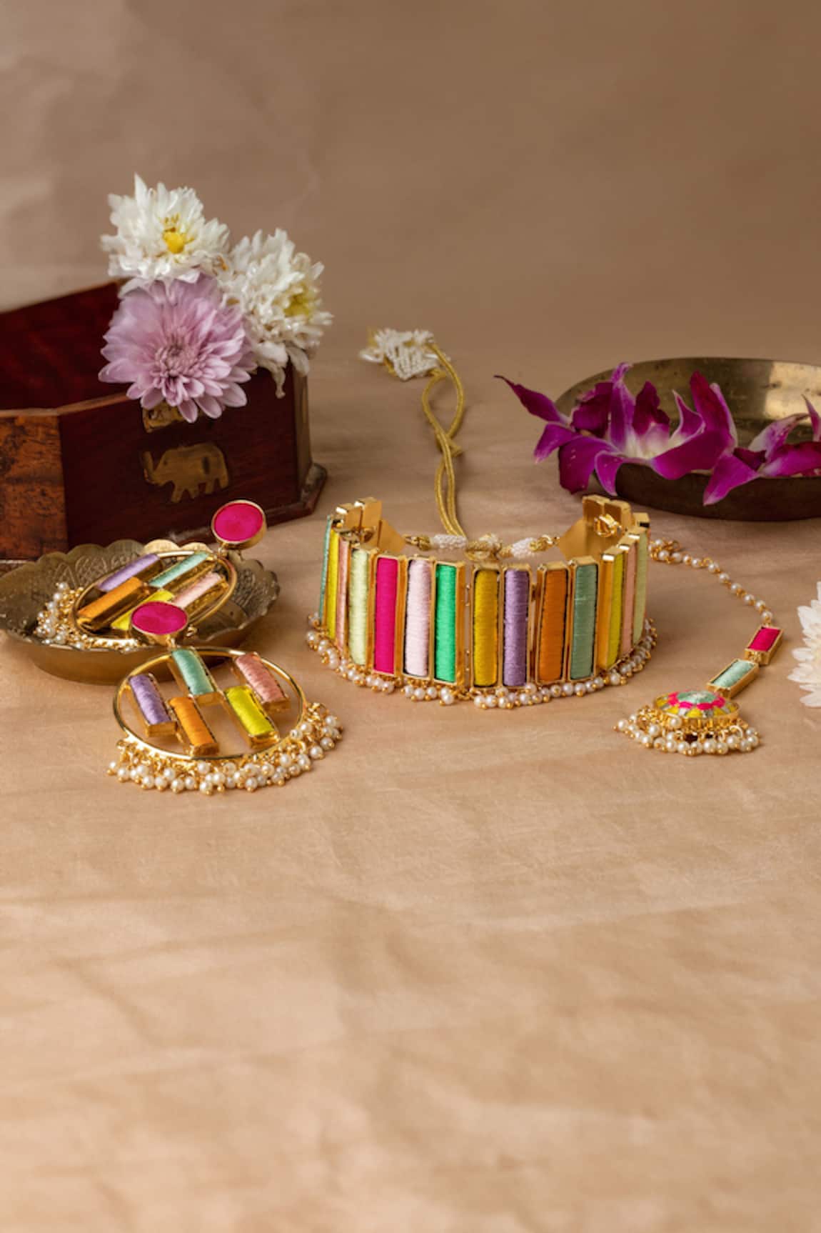 Bauble Bazaar Indian Candy Floss Choker Set