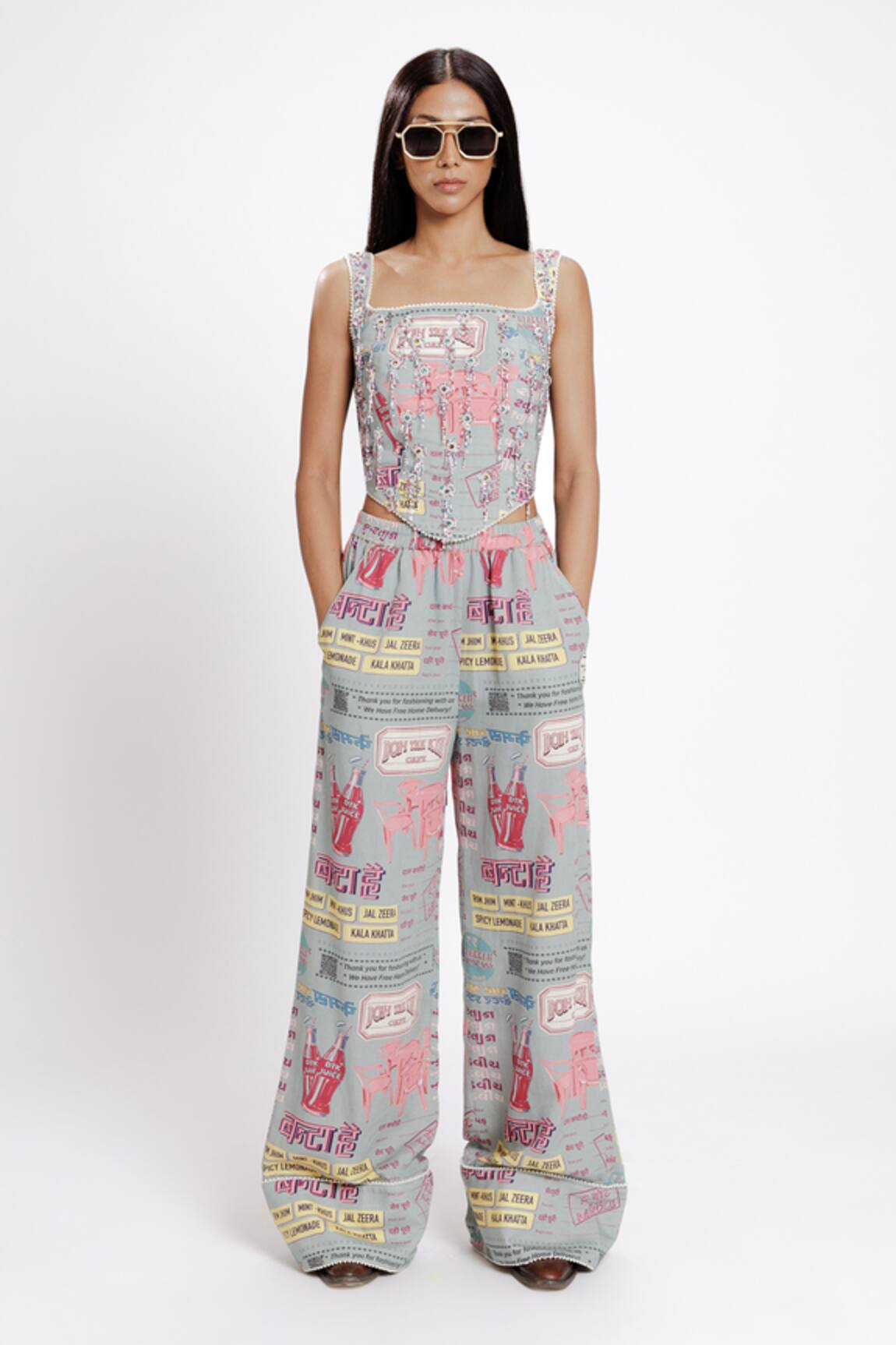 Doh Tak Keh Bantai Pearl Embroidered Trouser 