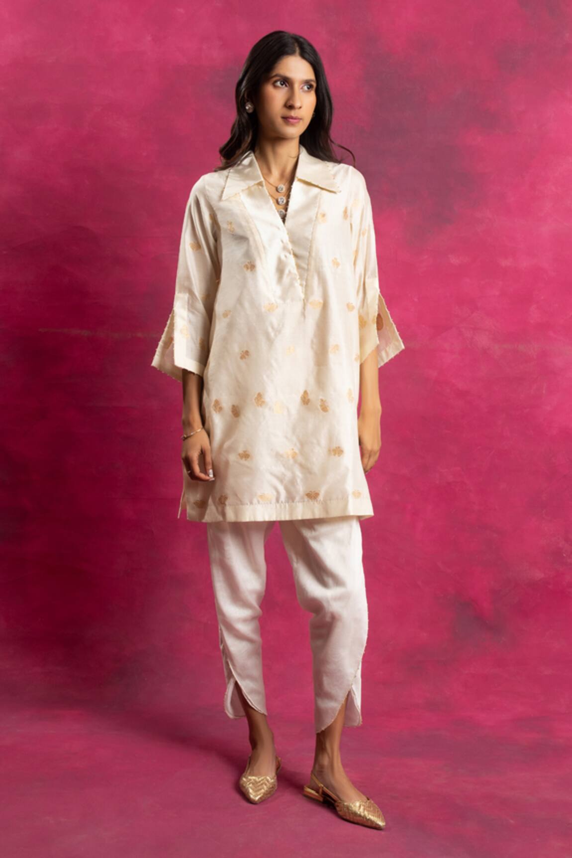 Neitri Prakrit Butterfly Motif Kurta & Tulip Pant Set 