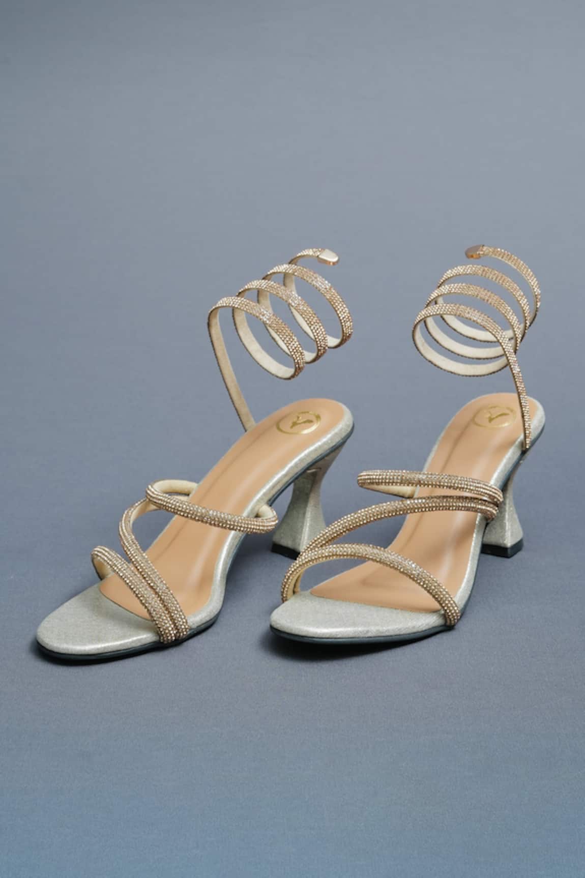 Sana K luxurious Footwear Rhinestone Embellished Heels