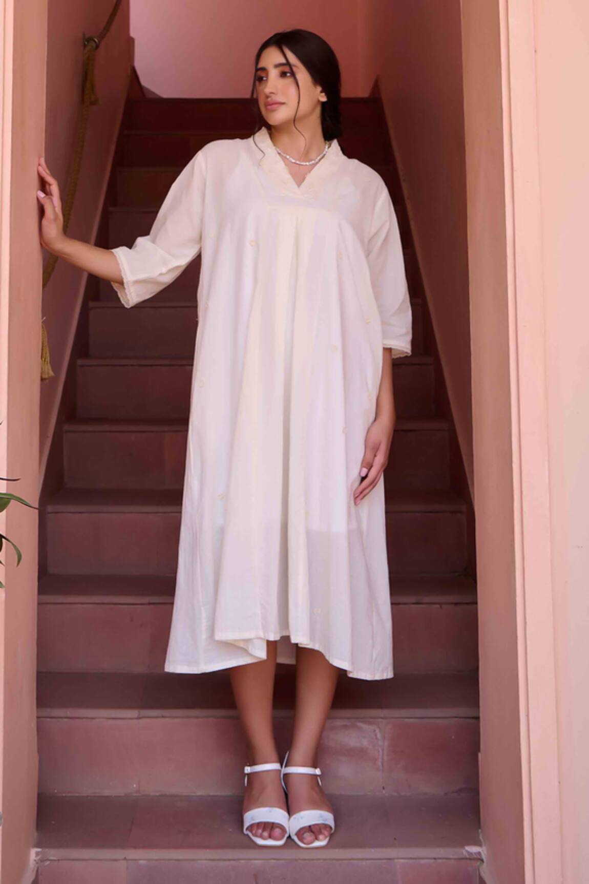 OurDve Olivia Embroidered Dress