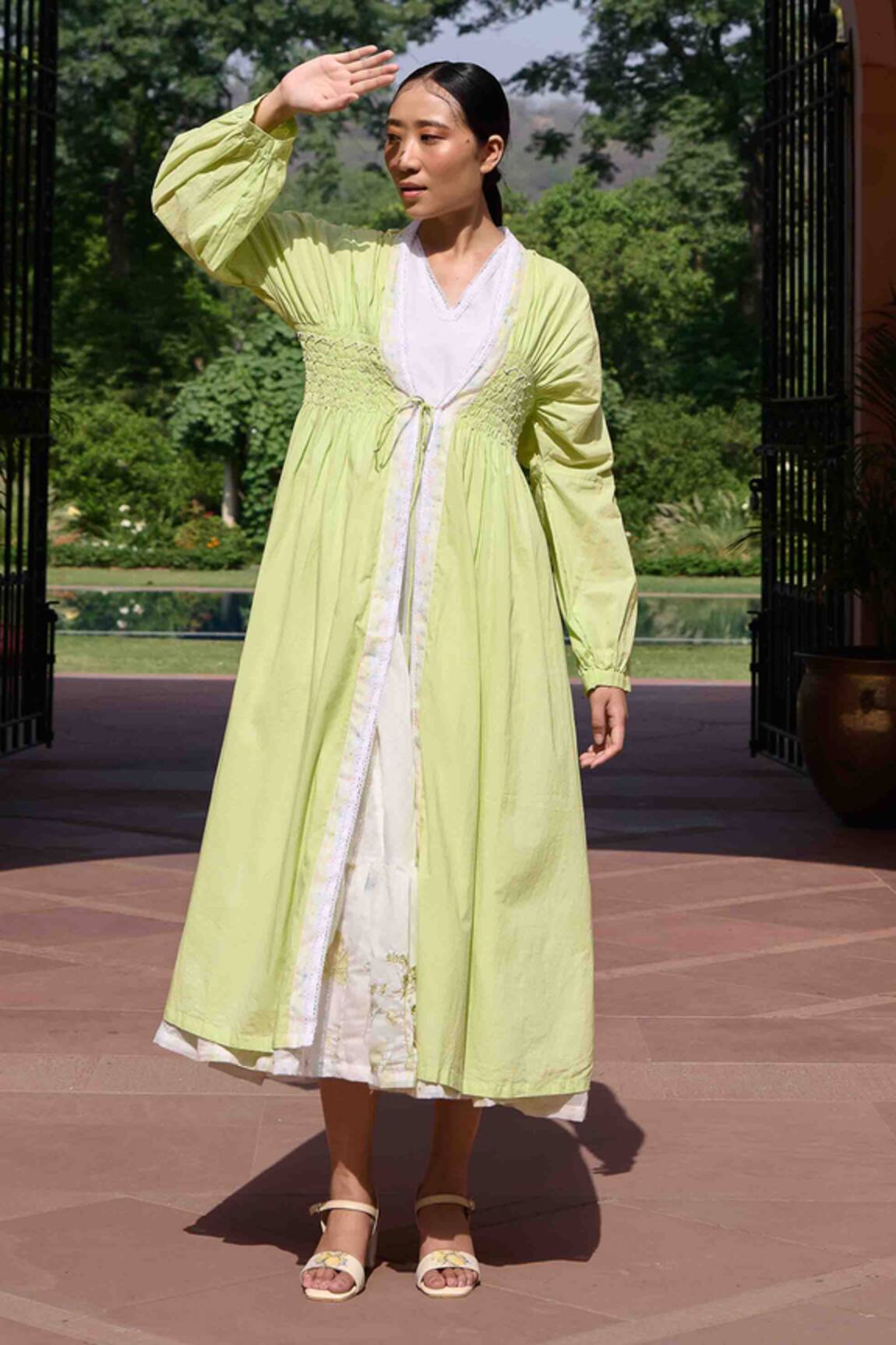 OurDve Ruched Jacket With Dress