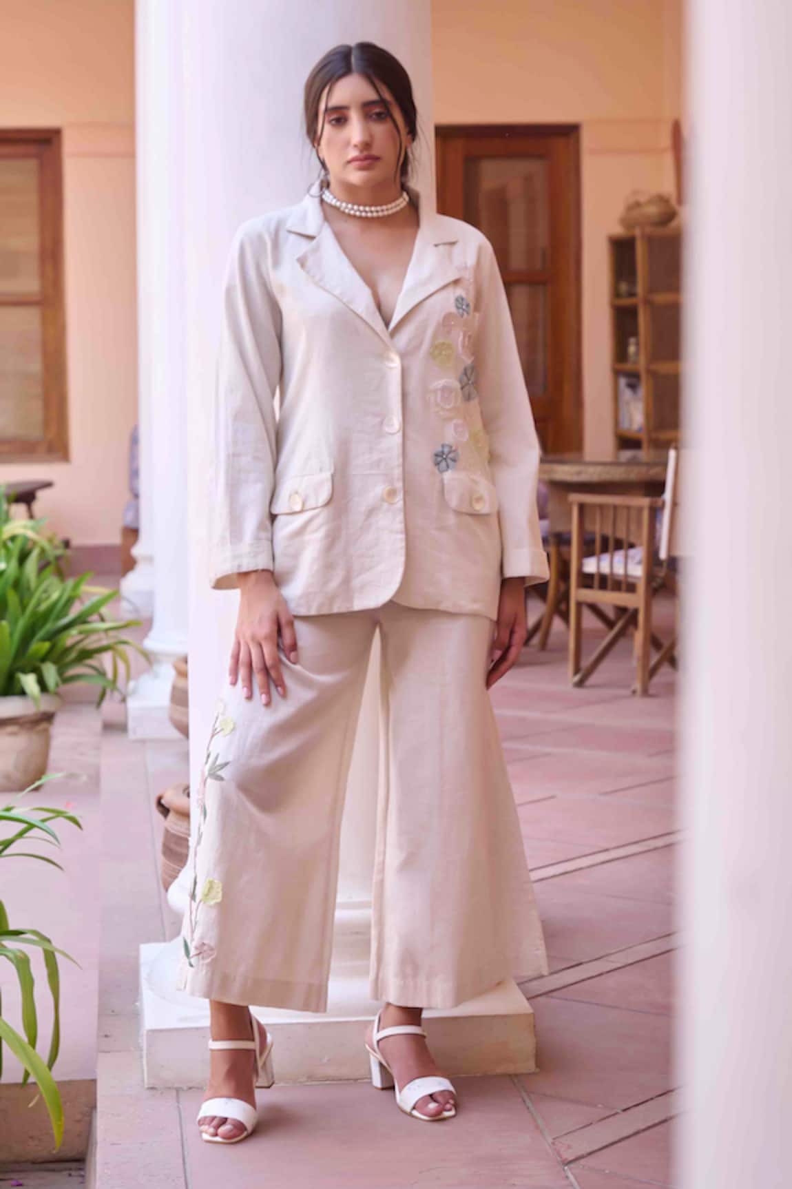 OurDve Fred Patchwork Jacket With Pant