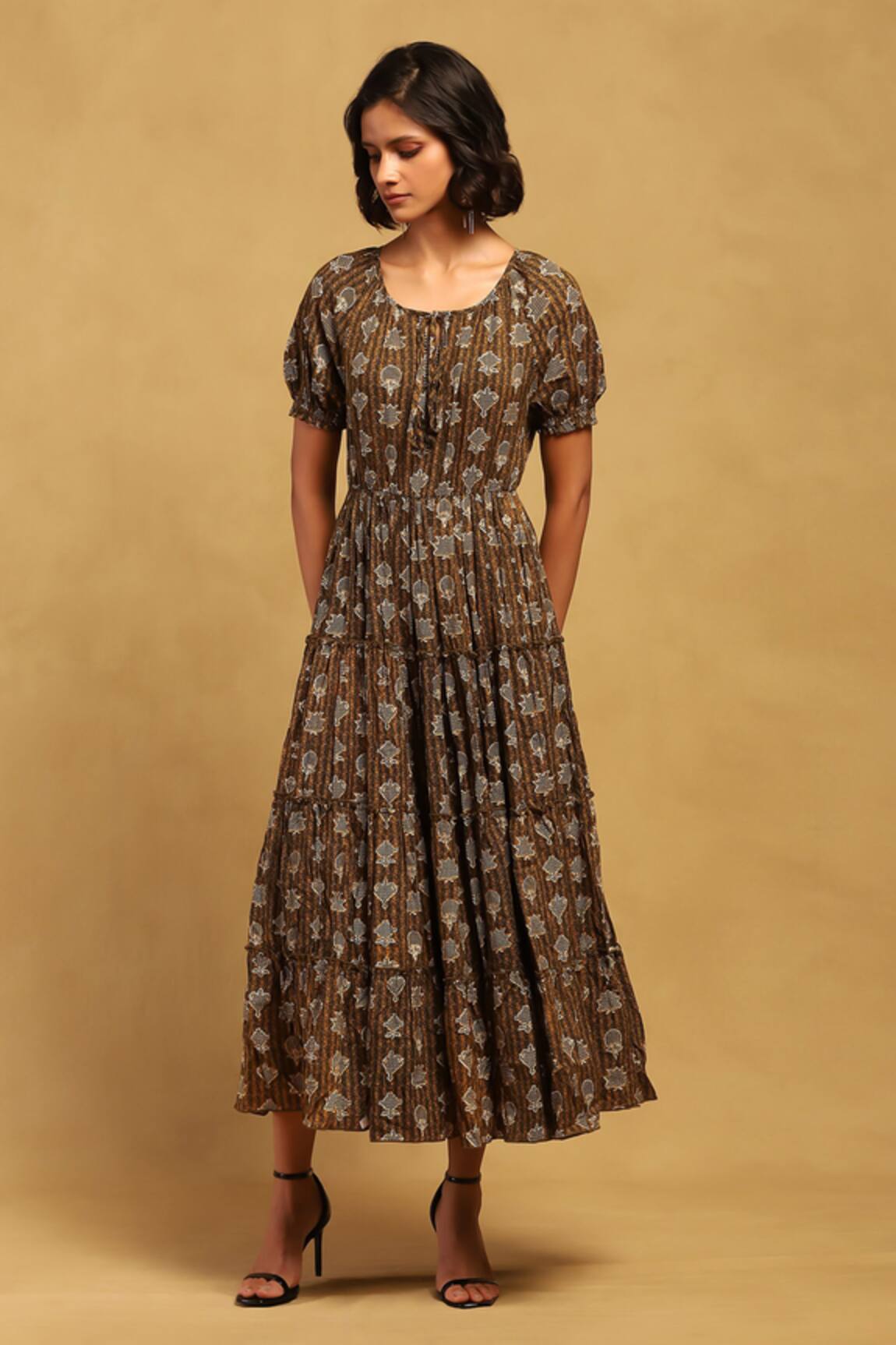 Ritu Kumar Dhriti Printed Tiered Dress 
