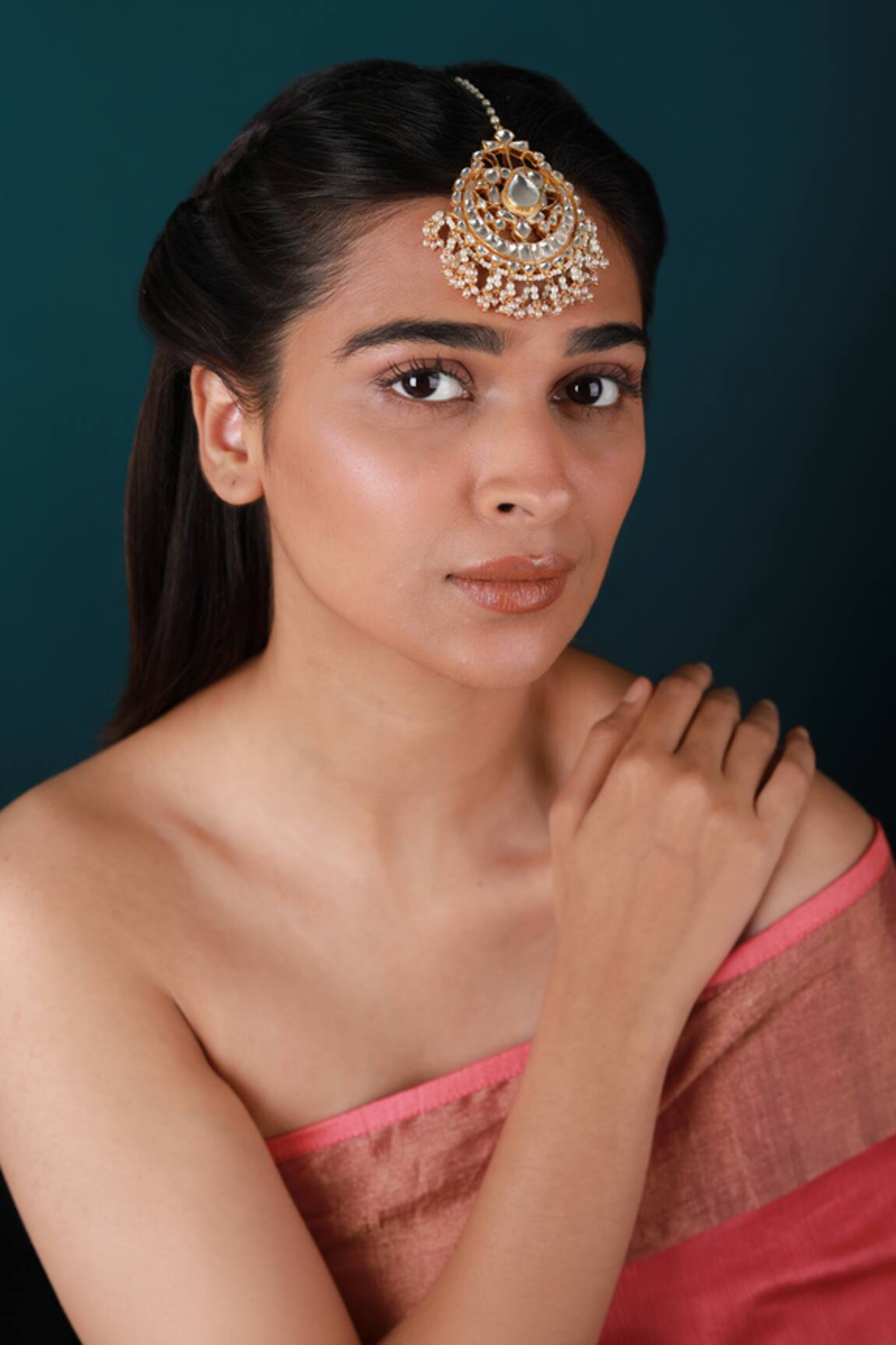 Riana Jewellery Jadtar Stone Embellished Maangtikka 