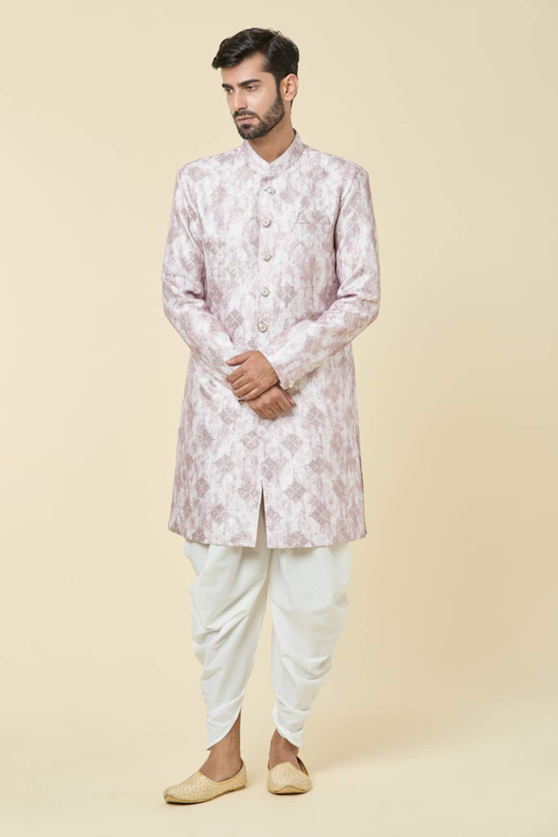 Arihant Rai Sinha Thread Sequin Embroidered Kurta & Peshwari Pant Set 