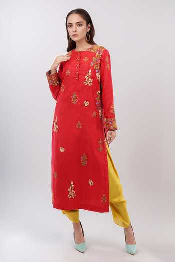 Debyani + CO Rangoli Embroidered Kurta Set 