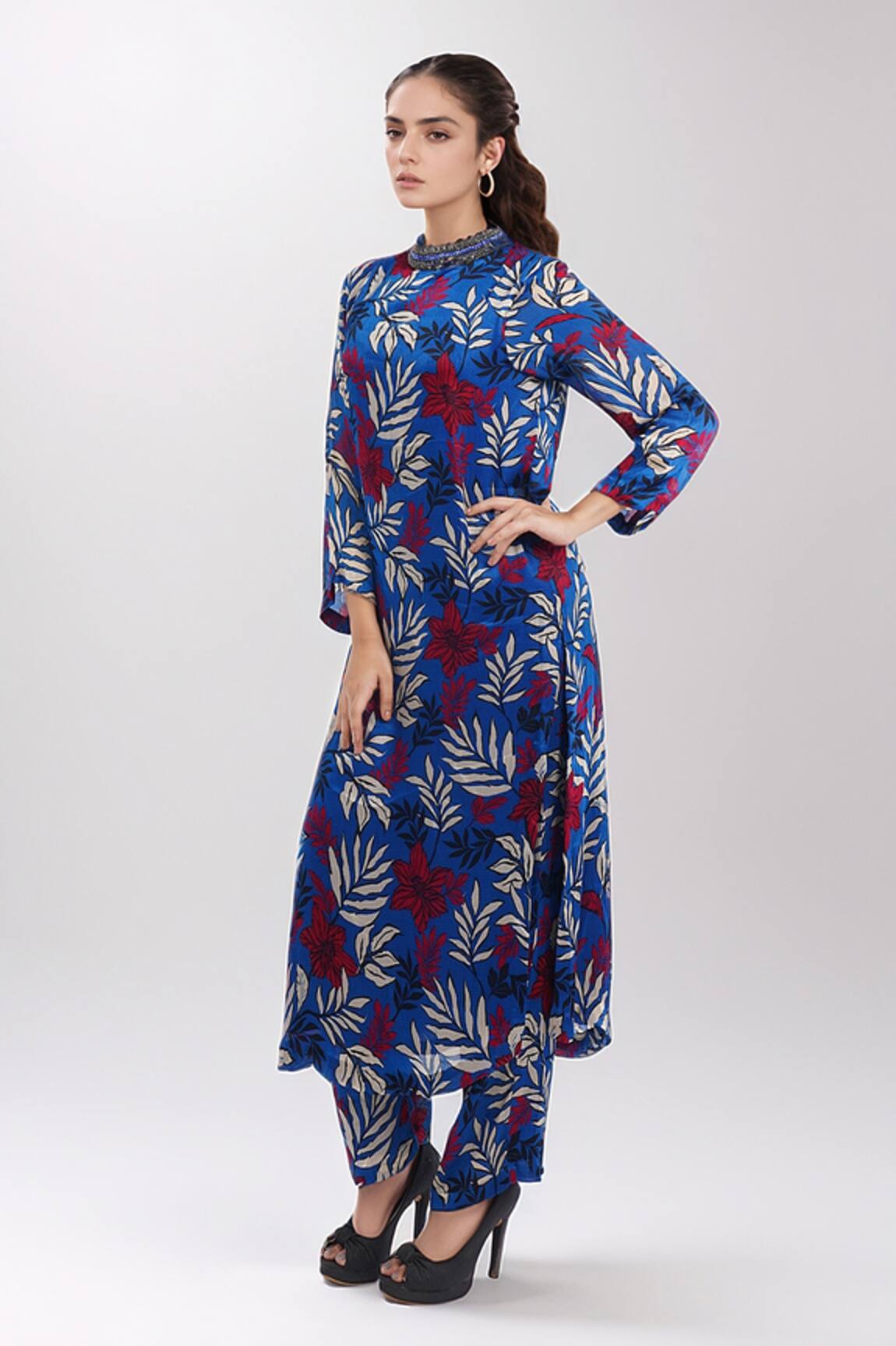 Namrata Joshipura Willow Tropical Print Kurta & Pant Co-ord Set 
