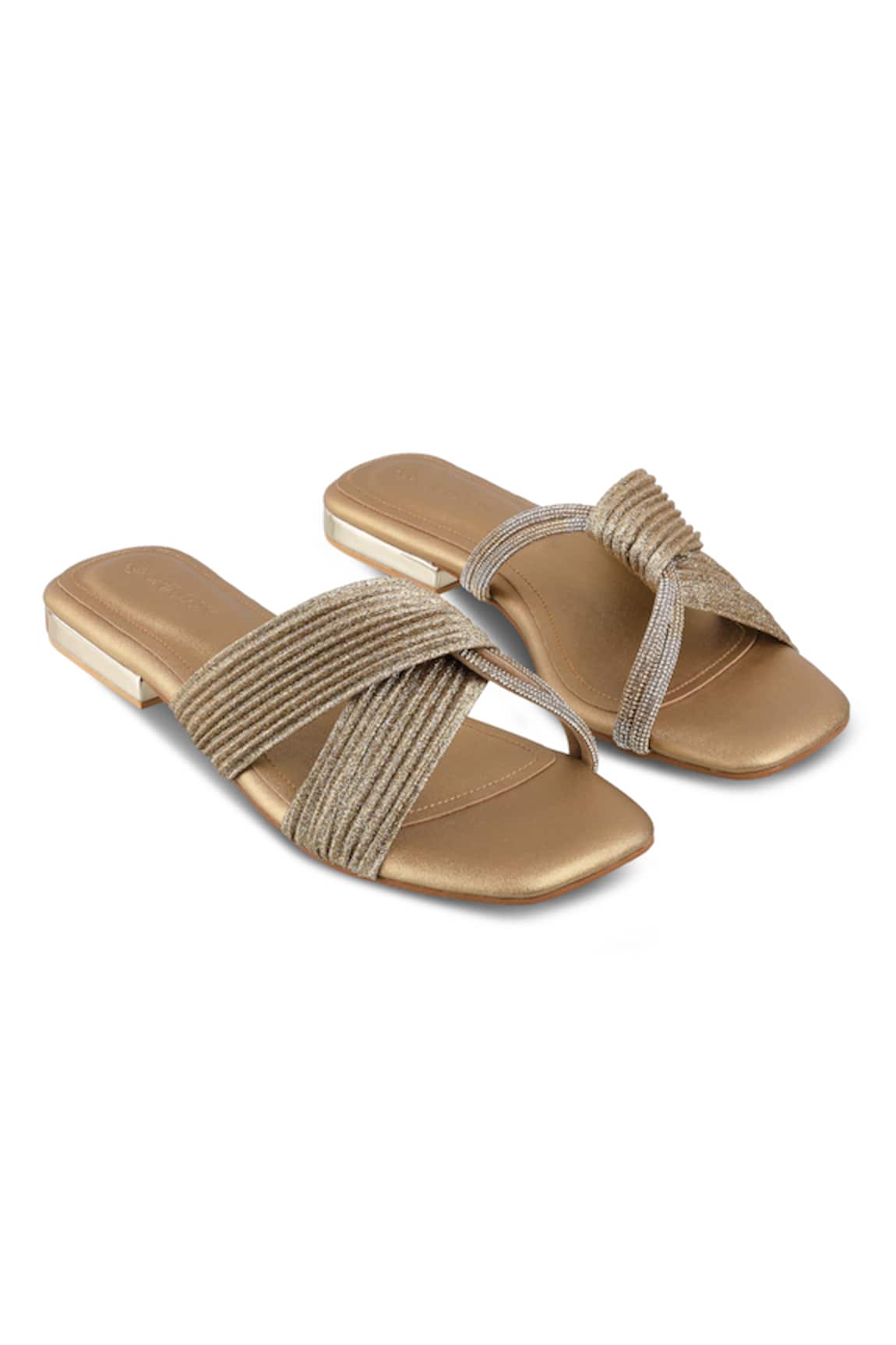 Crimzon Lulu Glitter Strap Flats 