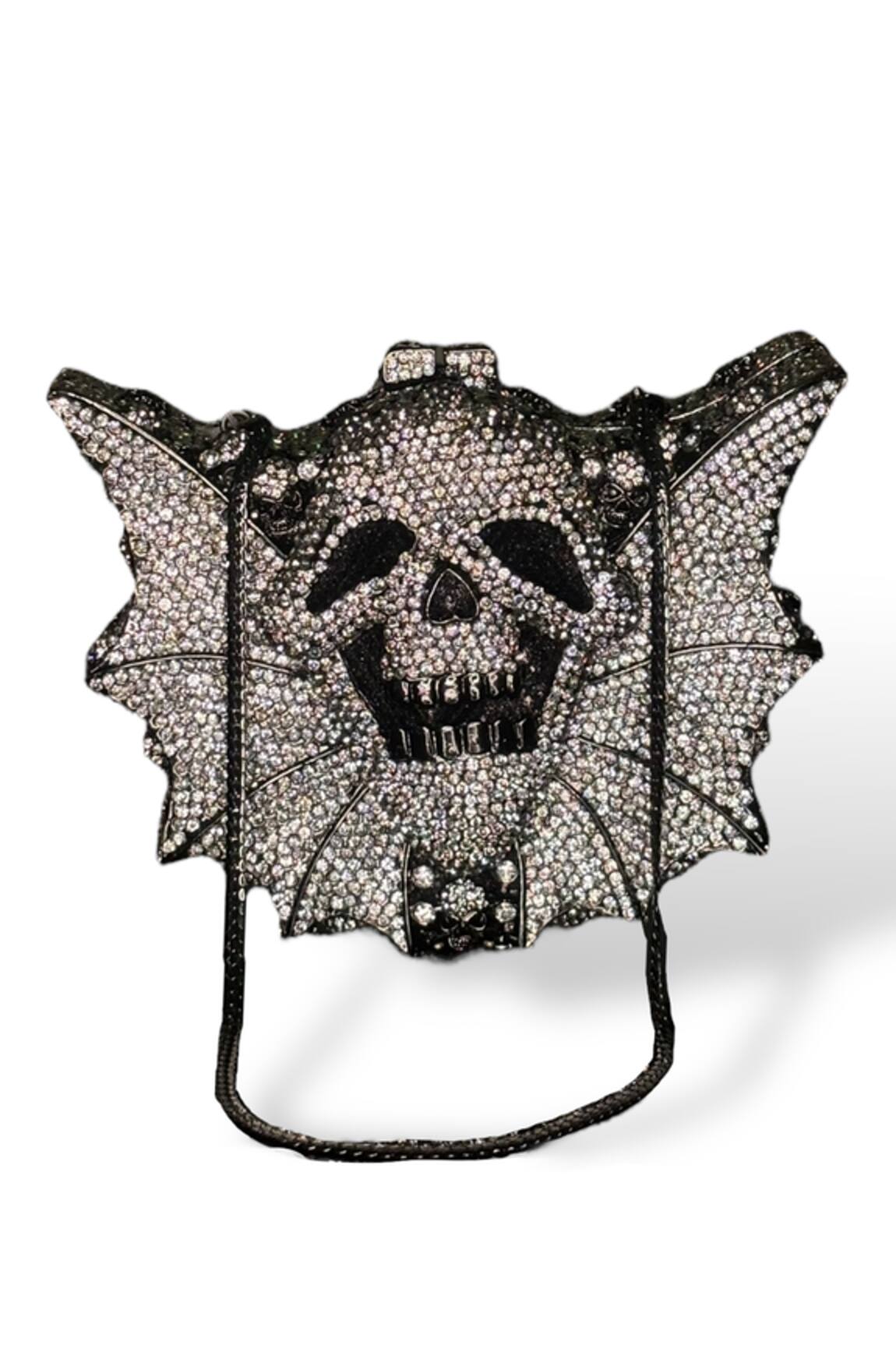 Wagon Horse Skull Bat Shaped Clutch 