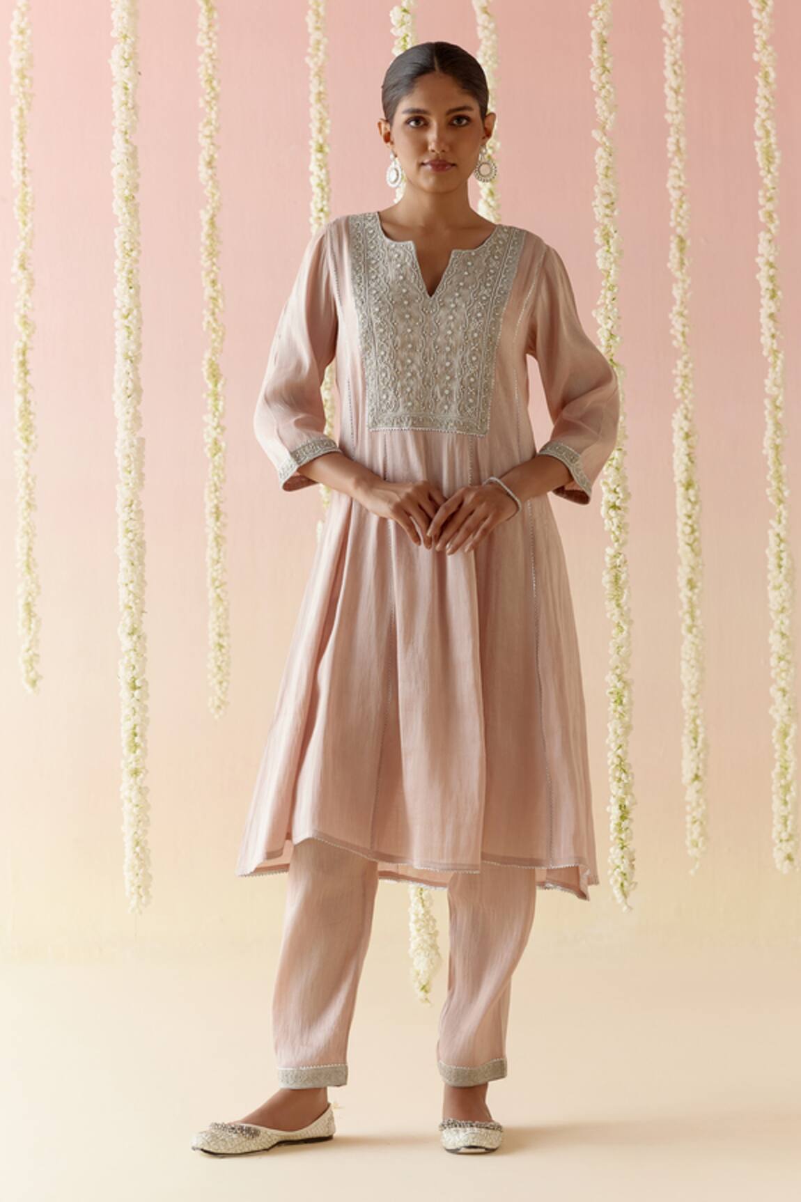 Nero India Lace Embroidered Anarkali With Pant 