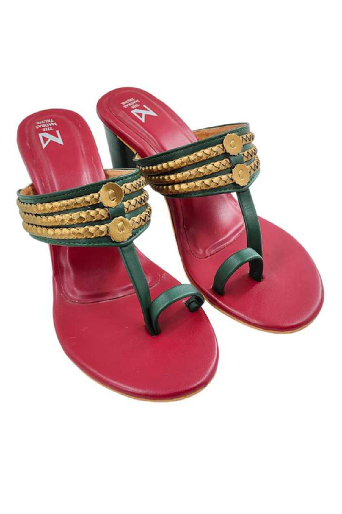 The Madras Trunk Colorblock Kolhapuri Heels