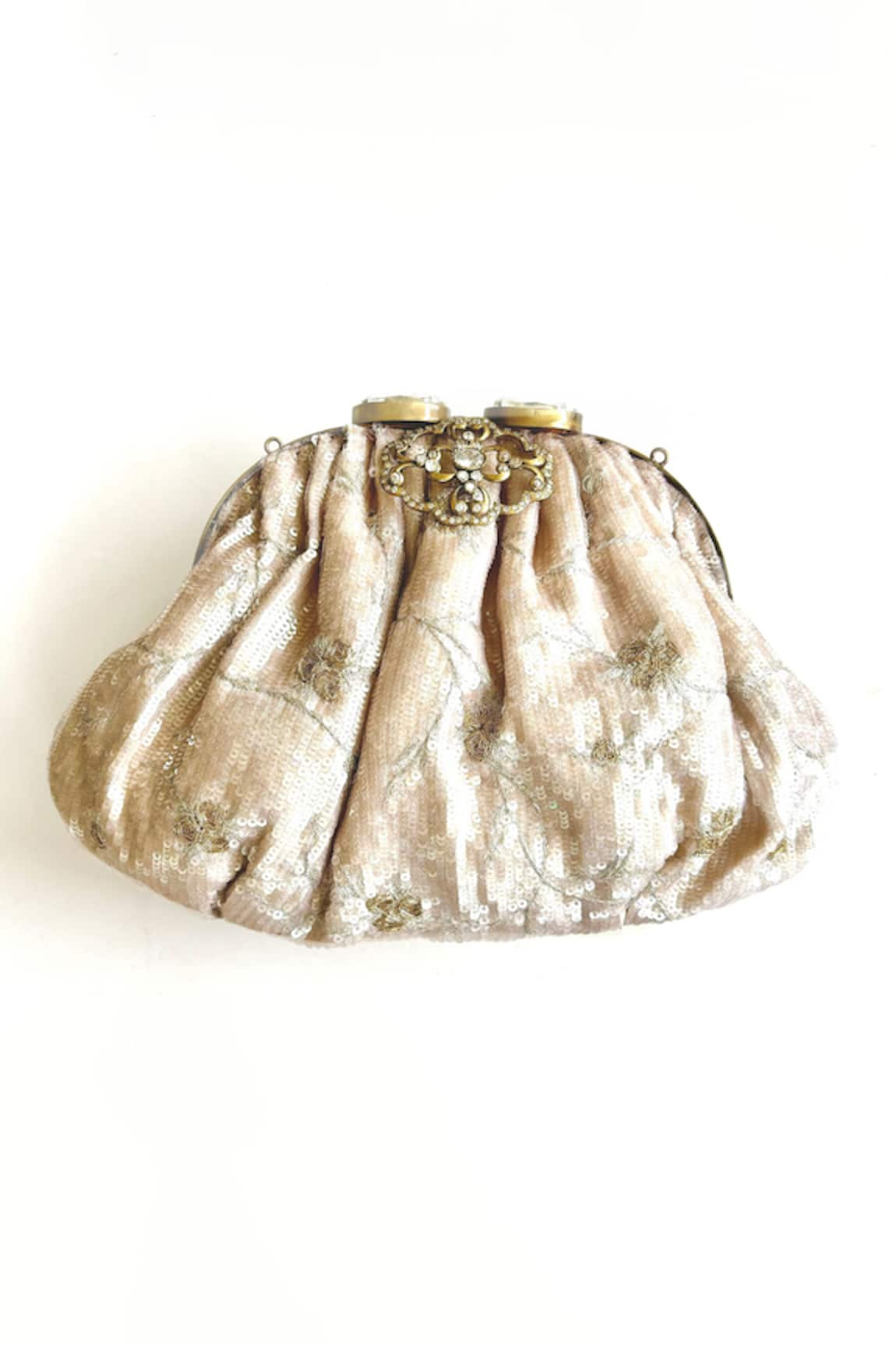 Kokommo Mini Roses Sequin Embroidered Clutch