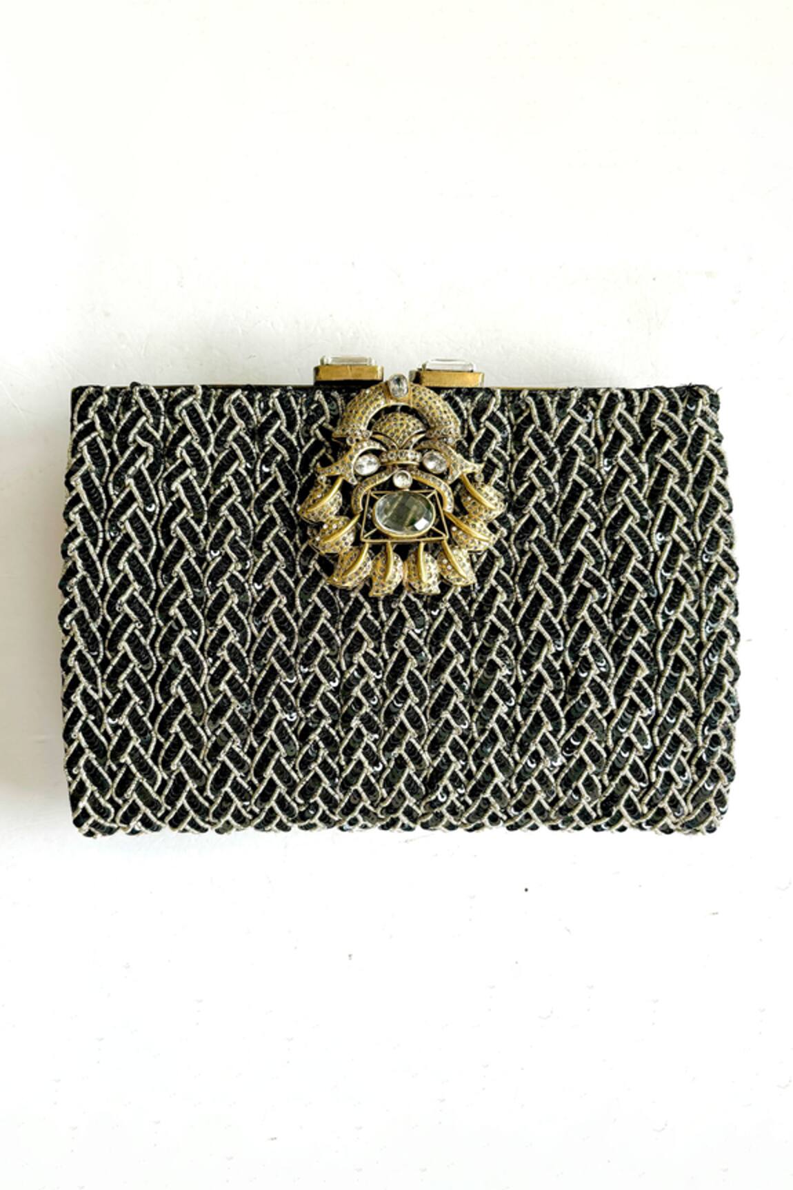 Kokommo Tresse Sequin & Zardosi Embroidered Clutch