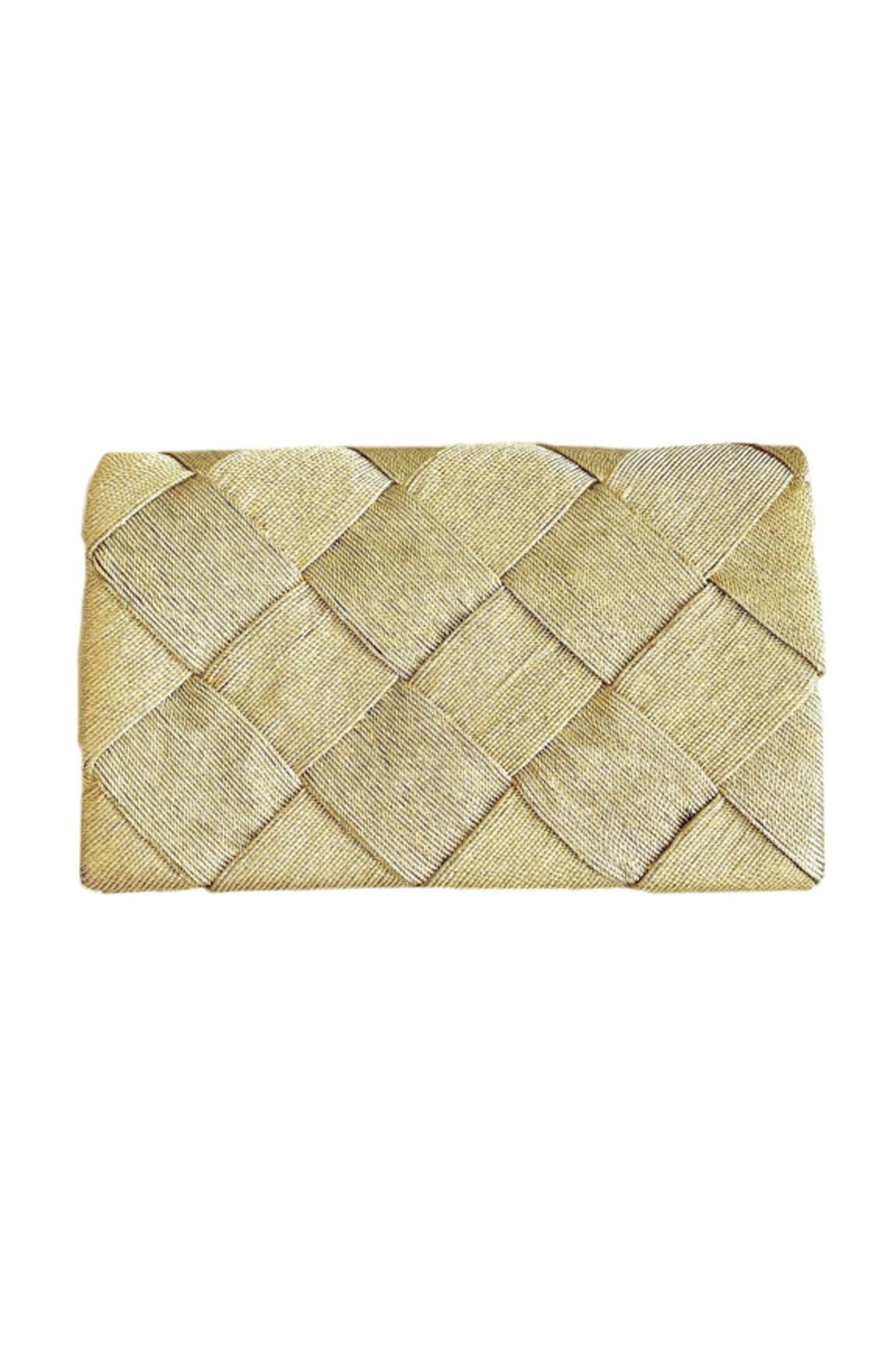 Kokommo Cistella Basketweave Handwoven Clutch