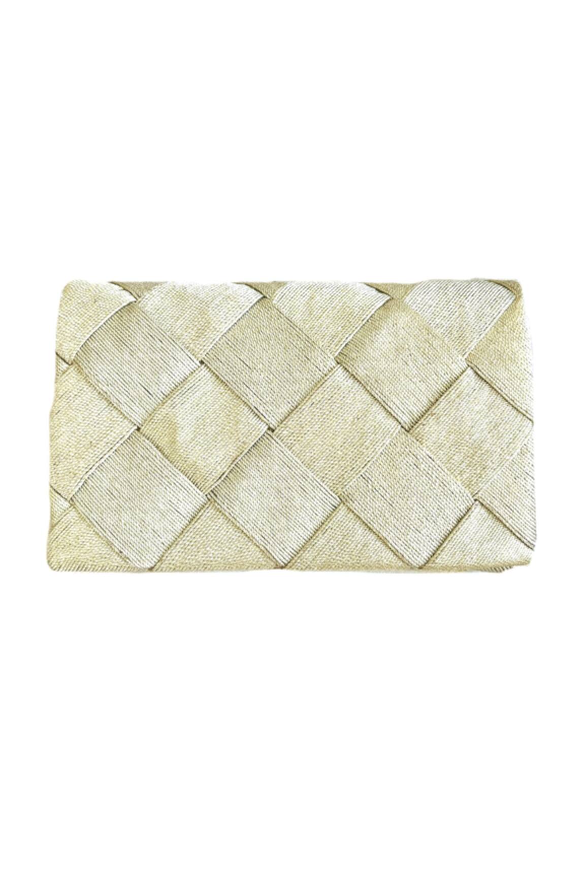Kokommo Cistella Basketweave Pattern Clutch